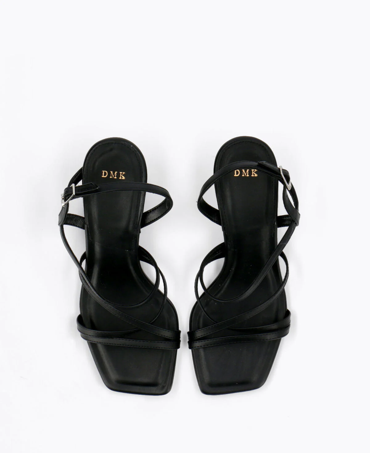 Athena Strappy Heel Sandals - Black - Image 4
