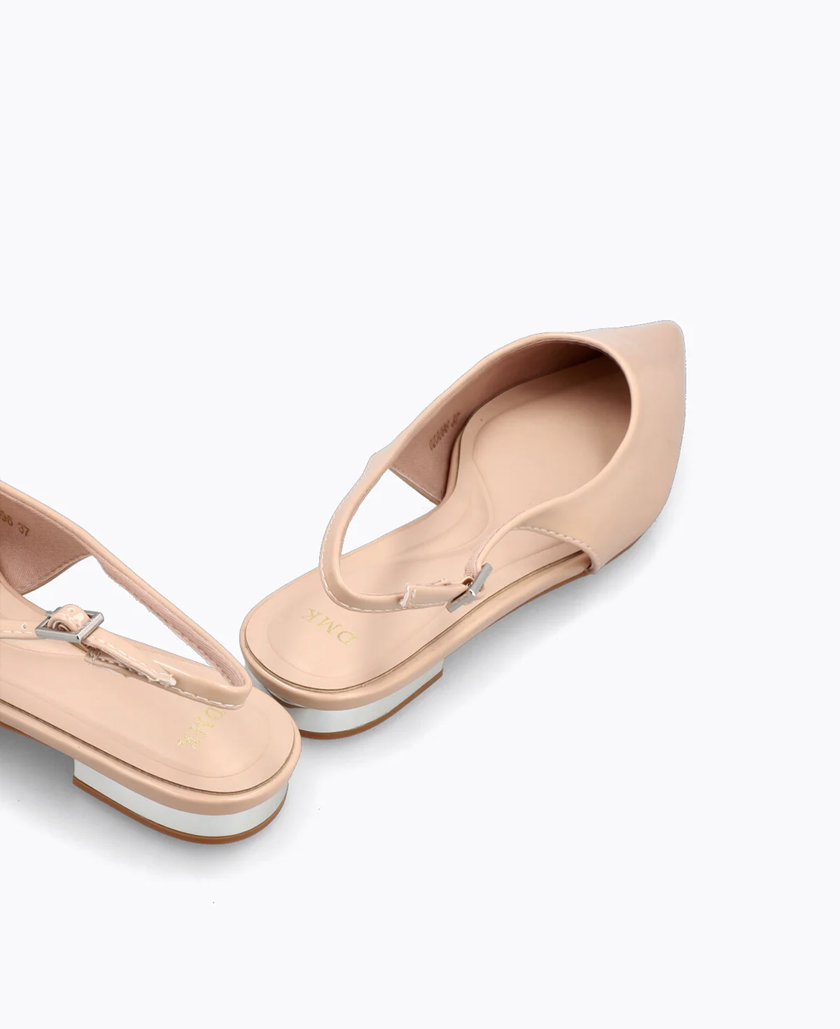Bella Slingback Flat Pumps - Nude - Image 3