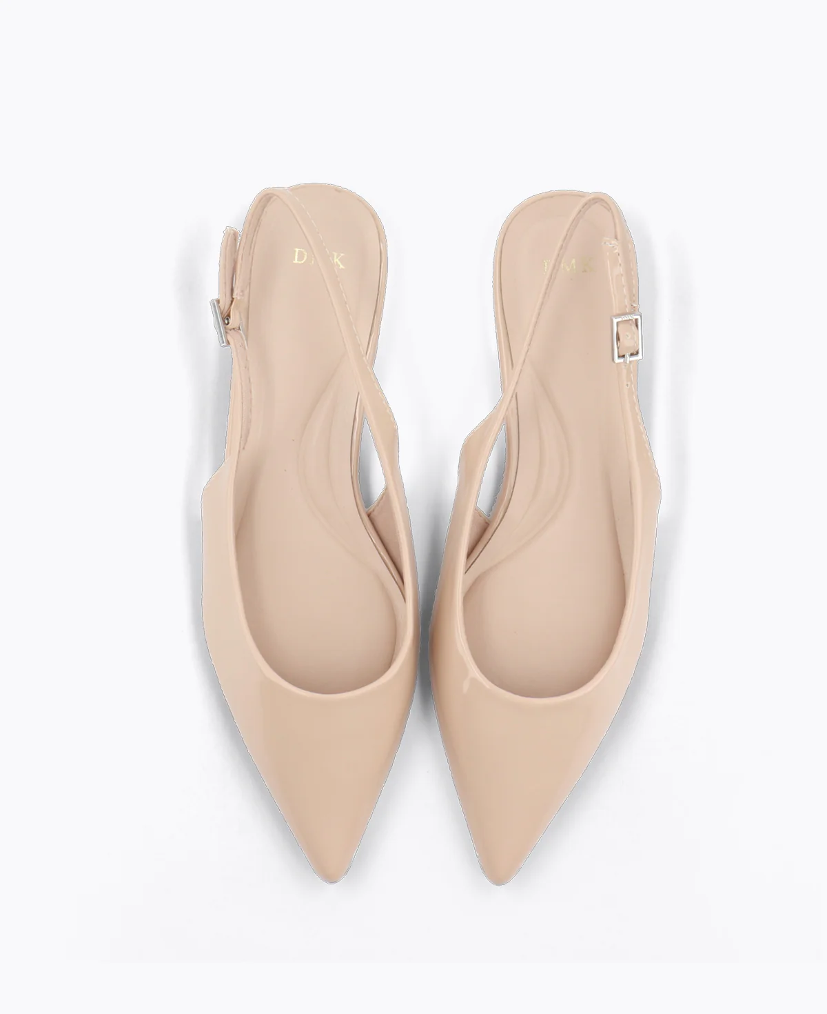 Bella Slingback Flat Pumps - Nude - Image 4