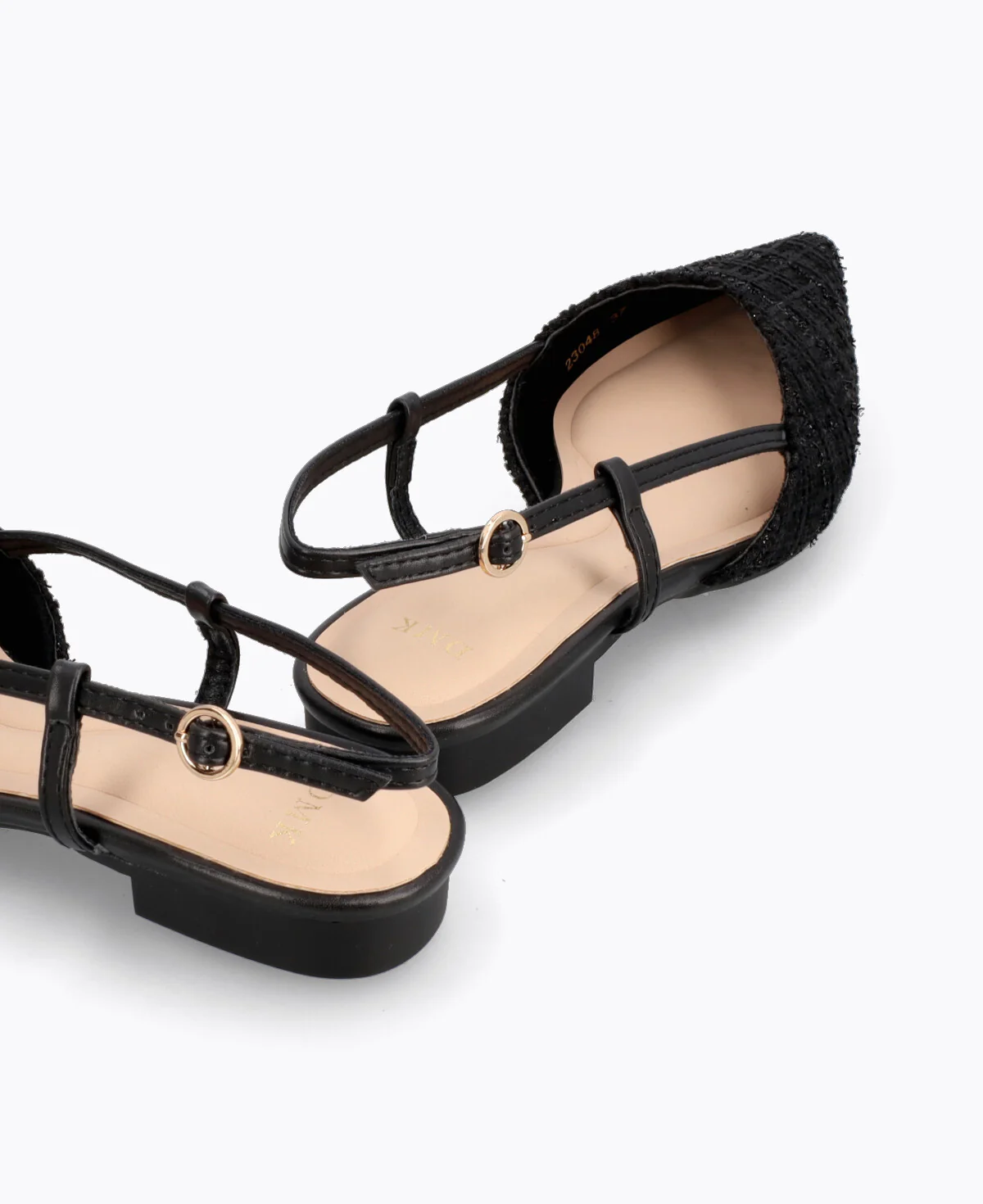 Brianna Slingback Flat Pumps - Black - Image 3