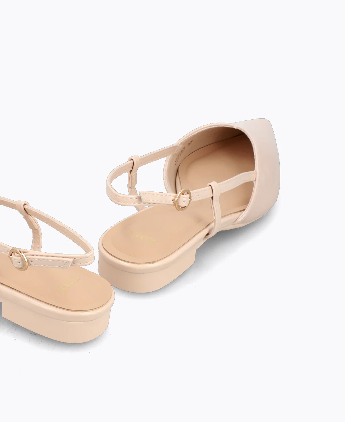 Brianna Slingback Flat Pumps - Nude - Image 3