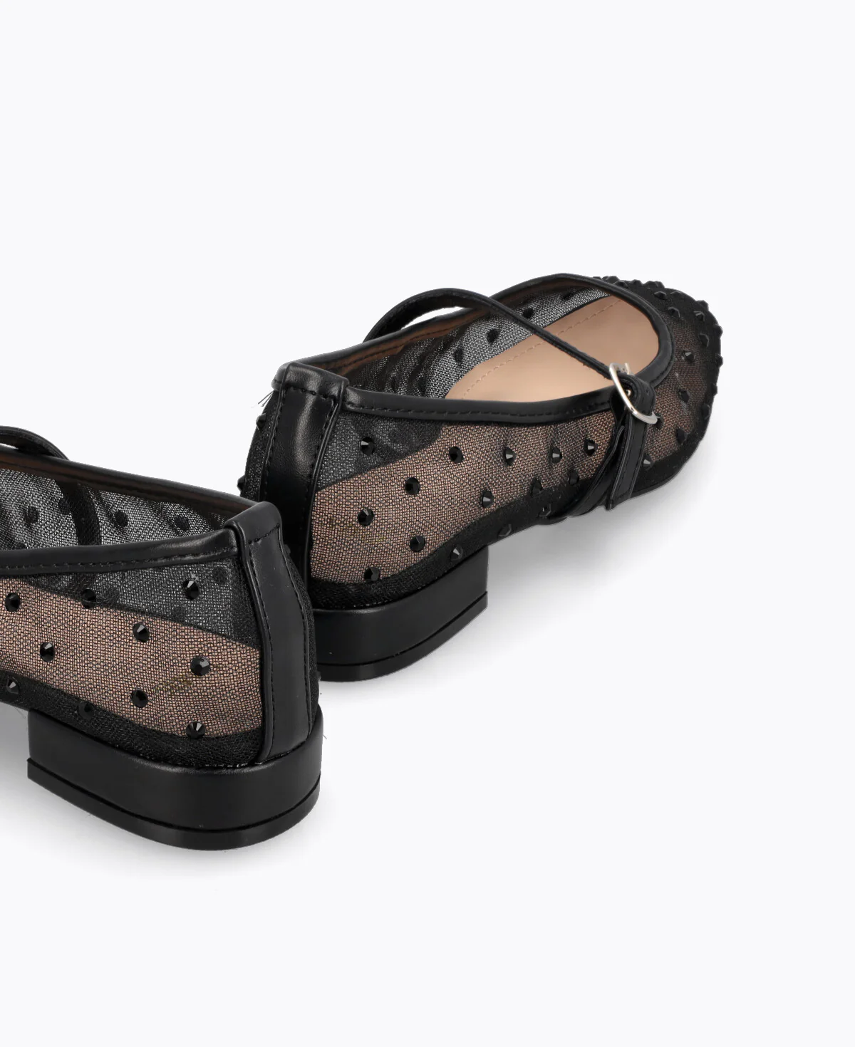 Calista Mesh Mary Janes - Black - Image 3