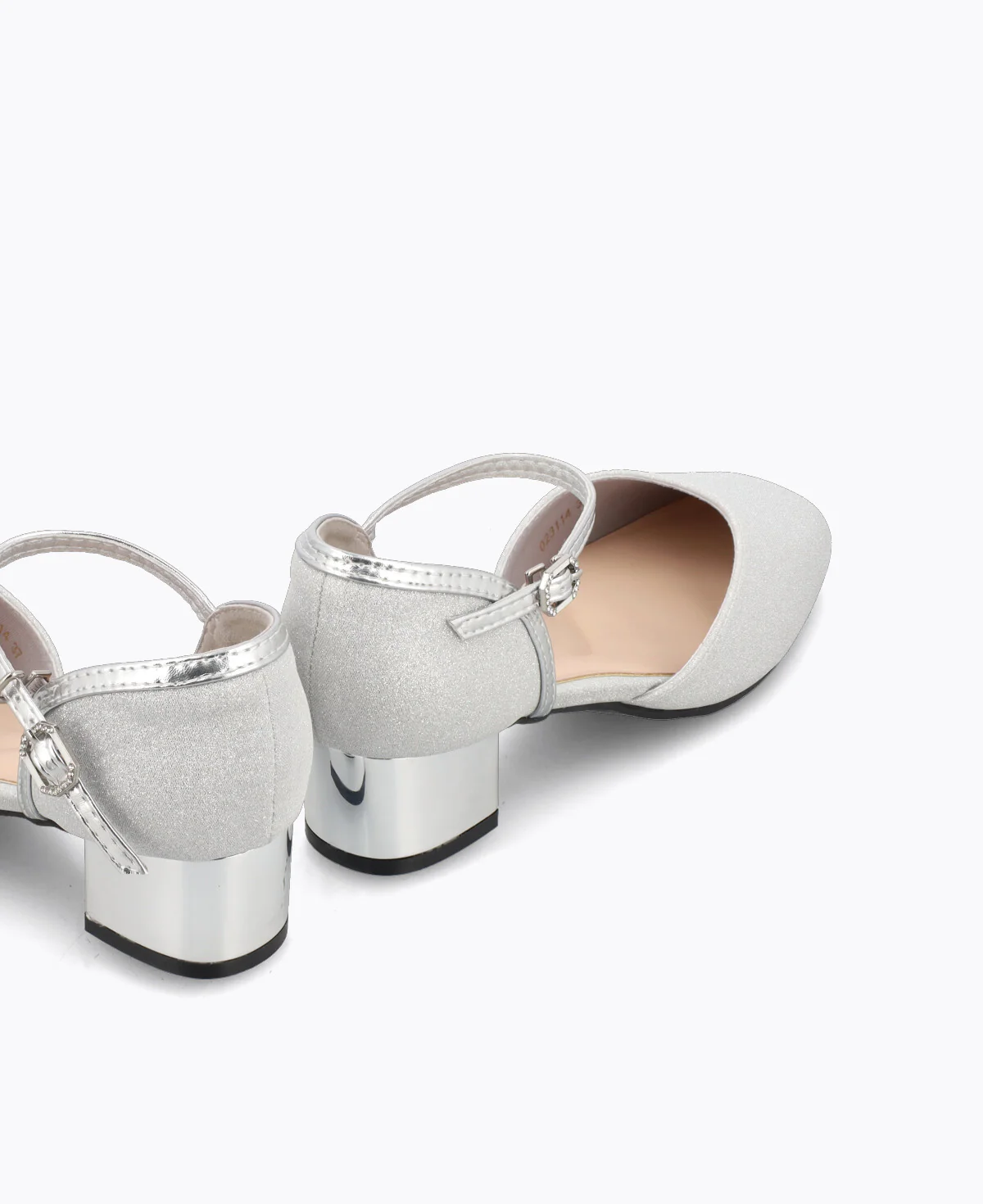 Camellia Heel Pumps - Silver - Image 3