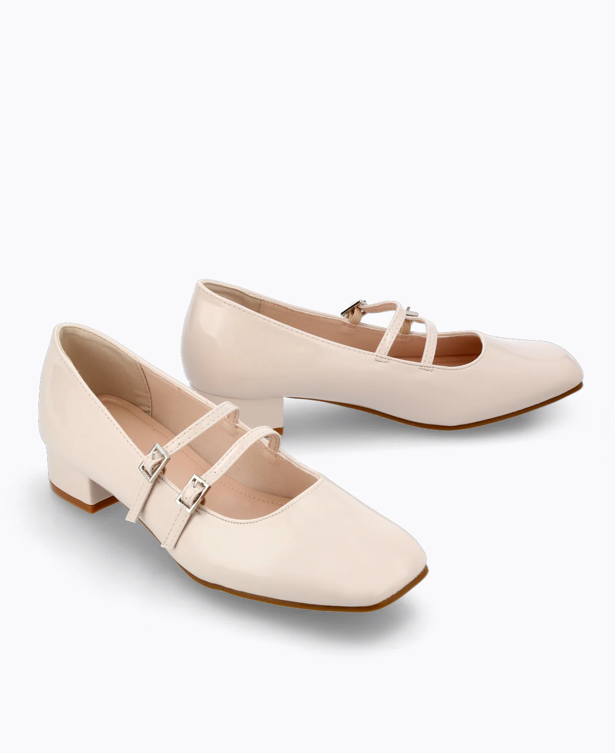 Carrie Mary Janes - Beige (Patent/Glossy) - Image 4