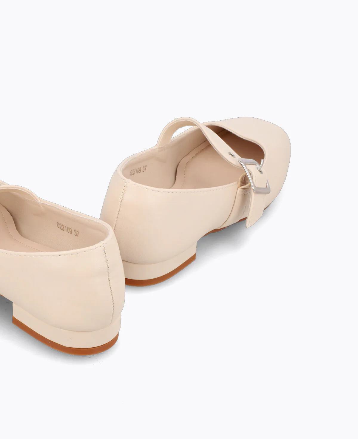 Charlotte Mary Jane Flats - Beige - Image 3