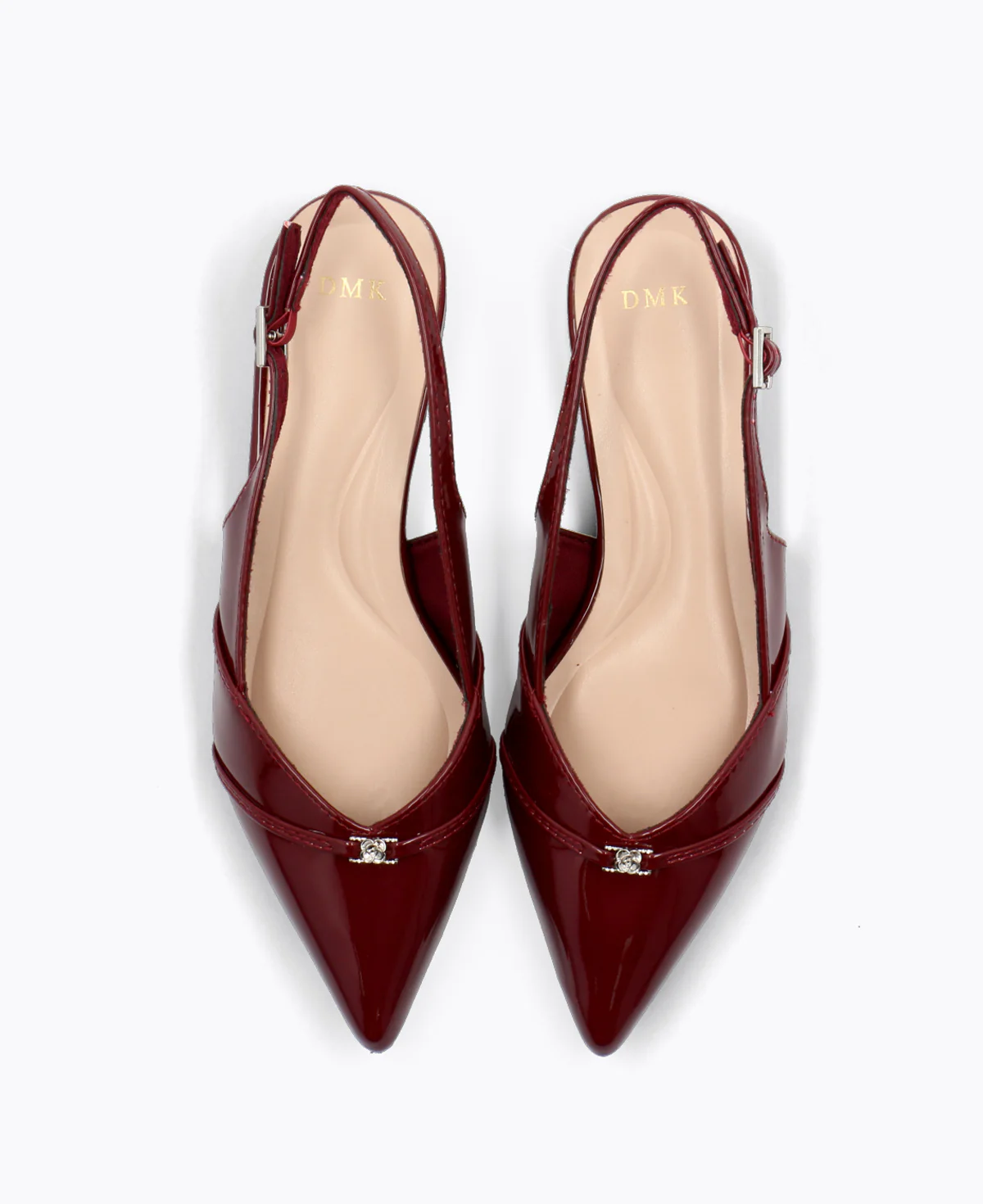 Colette Slingback Heel Pumps - Maroon - Image 4