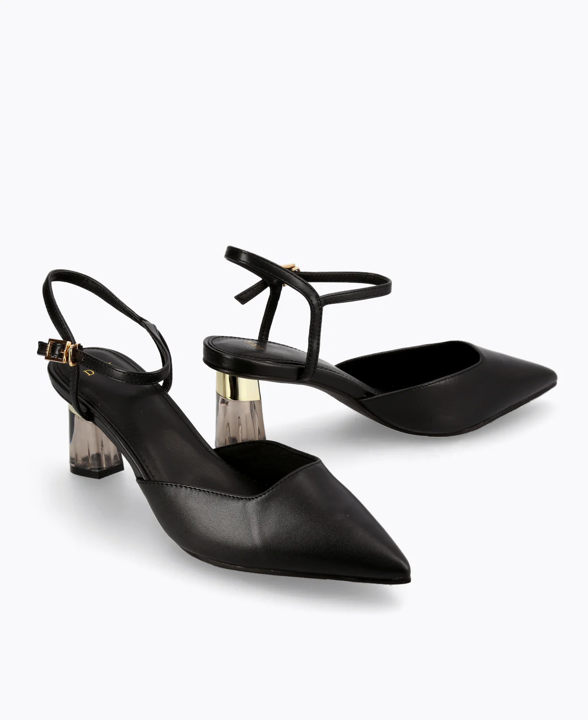 Crystal Clear Confidence Heel Pumps - Black - Image 3