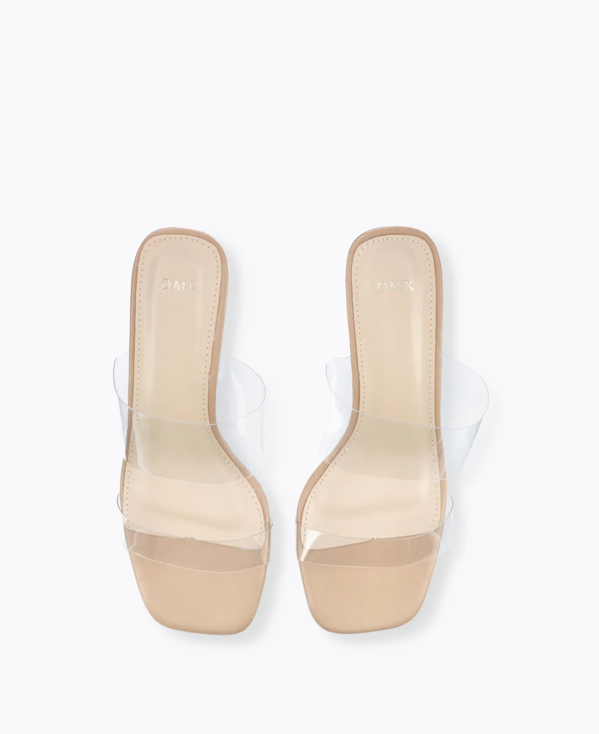 Ella Transparent Heel Sandals - Nude - Image 4