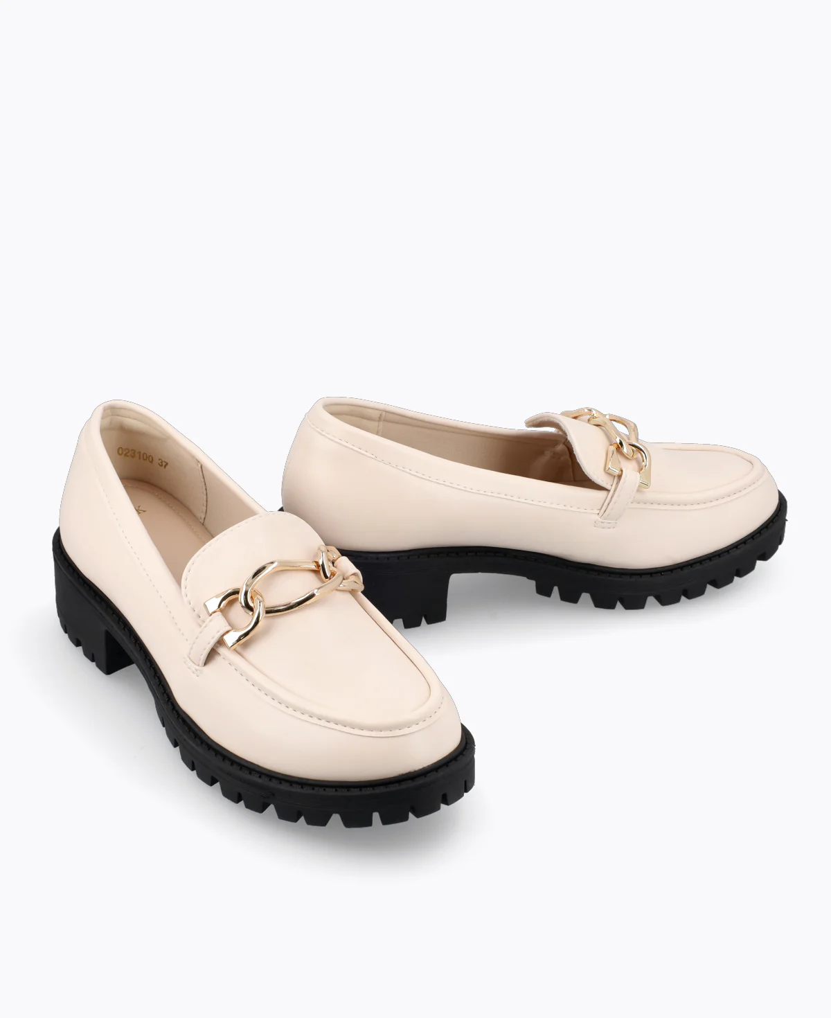 Enya Platform Loafers - Beige - Image 2