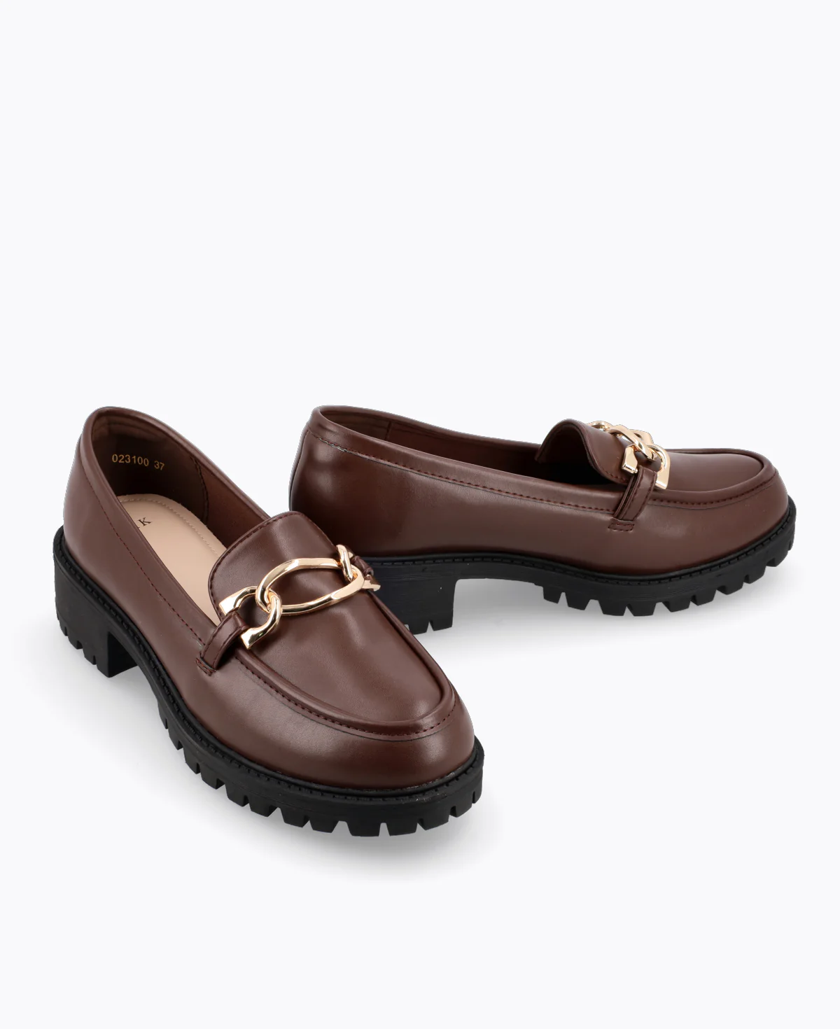 Enya Platform Loafers - Brown - Image 2
