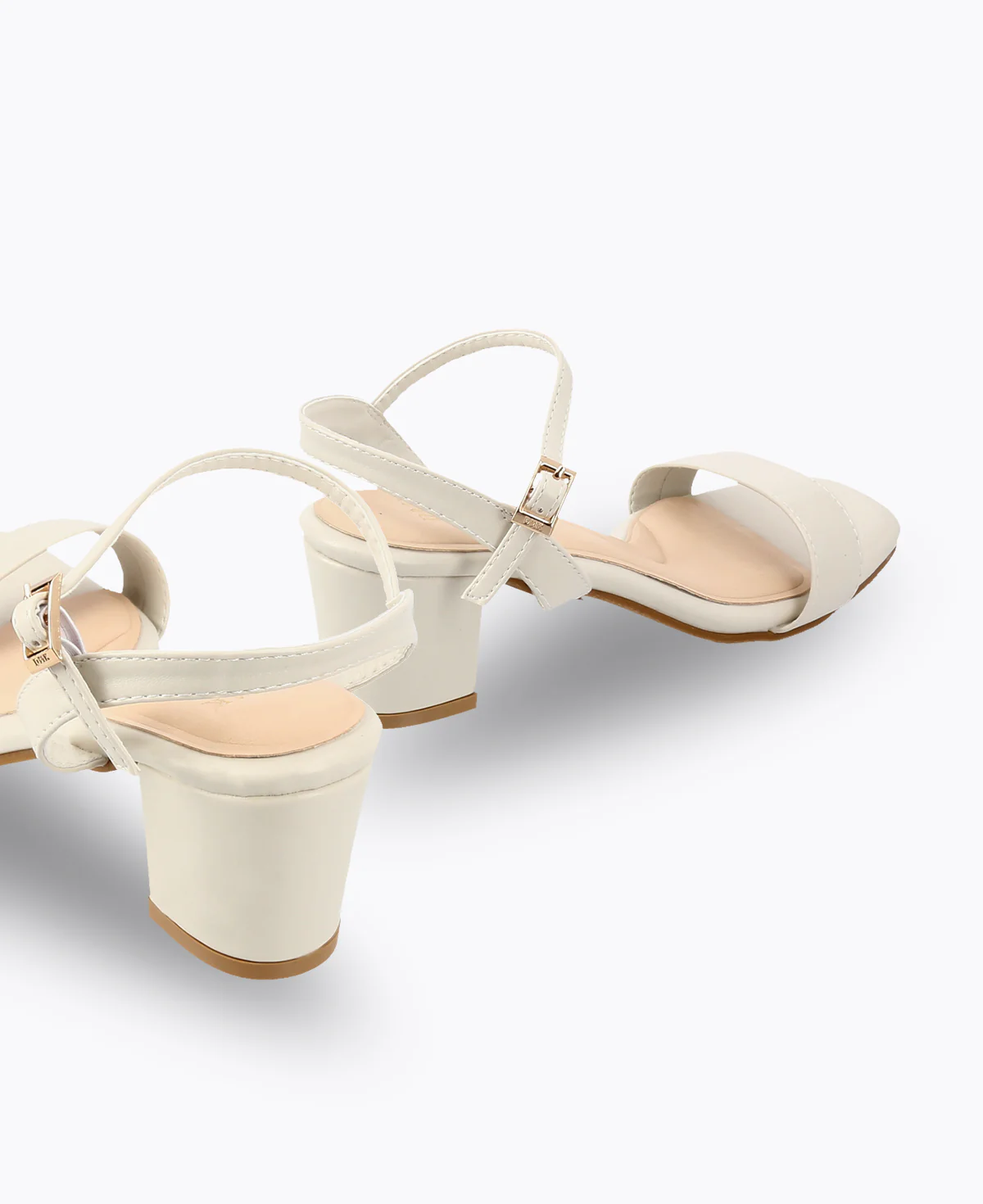 Evelyn Block Heel Sandals - Beige - Image 3