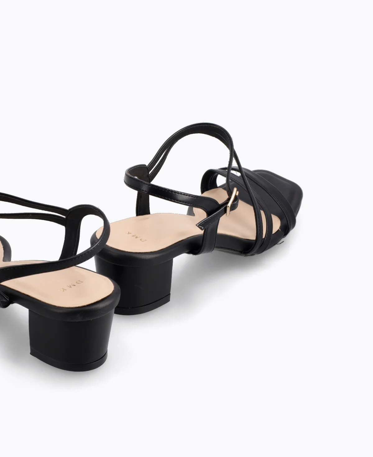 Fallon Strappy Heel Sandals - Black - Image 3