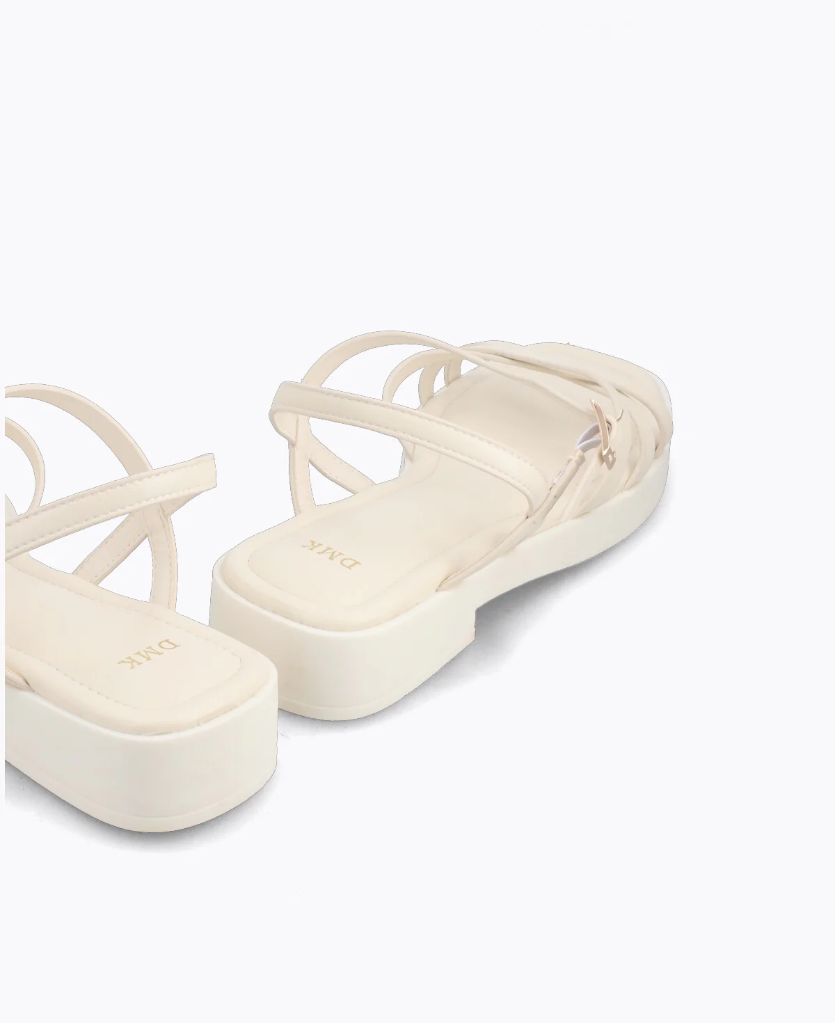 Holly Strappy Platform Sandals - Beige - Image 3