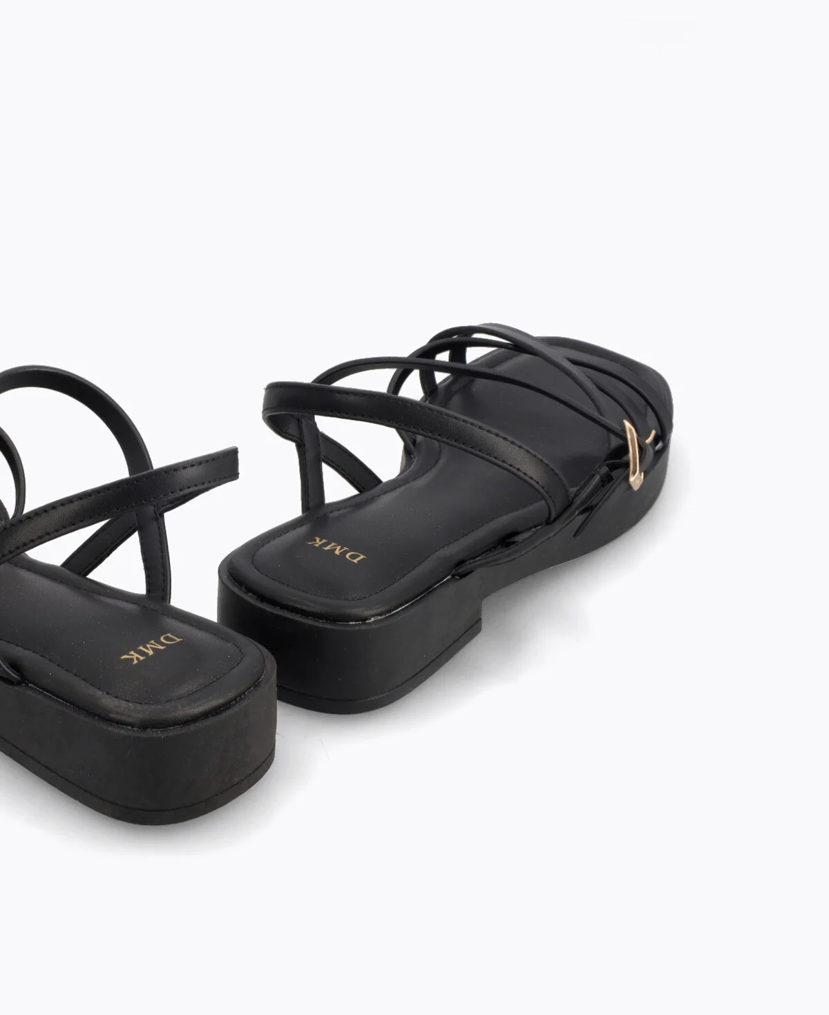 Holly Strappy Platform Sandals - Black - Image 3