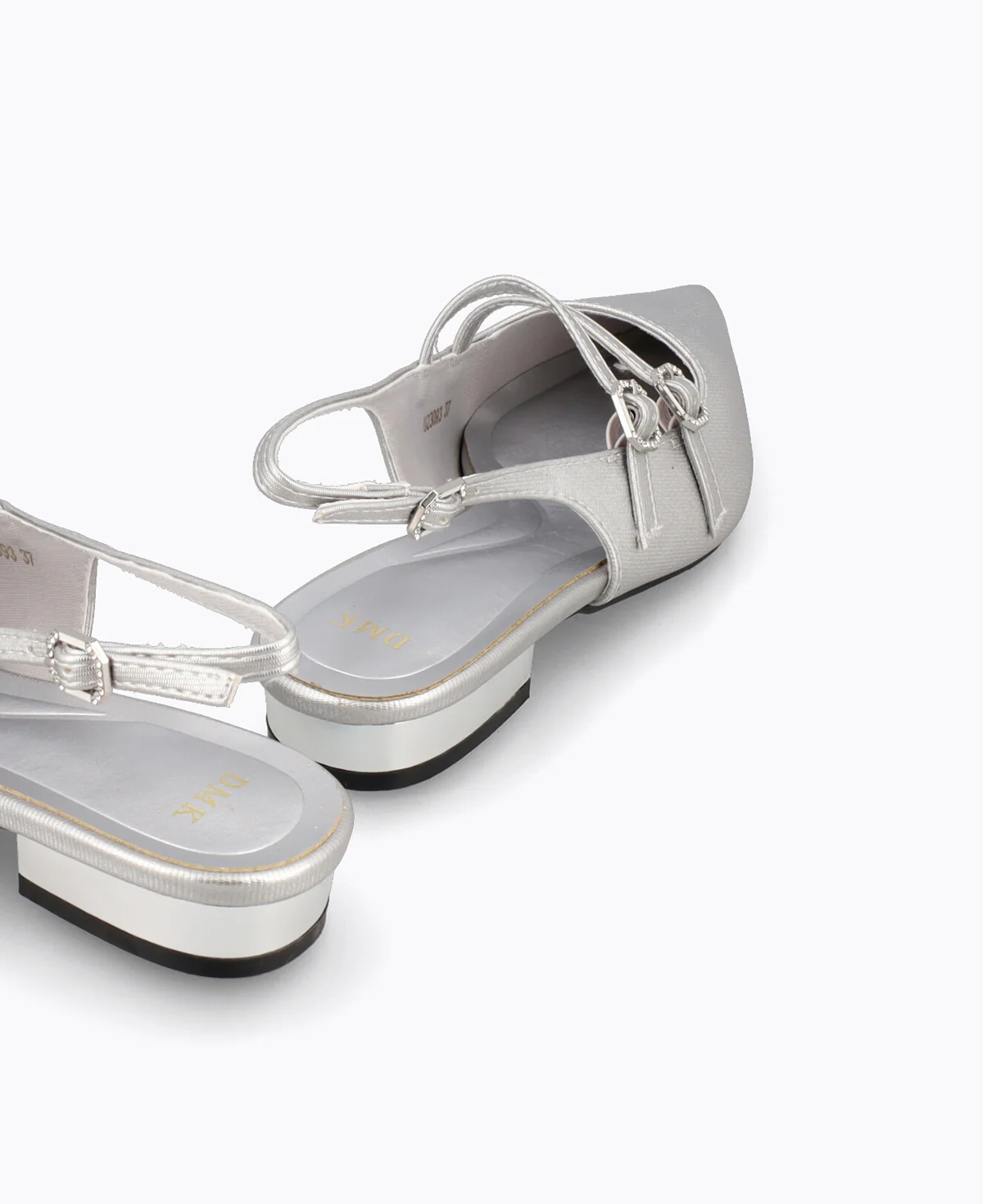 Inca Slingback Mary Jane Flats - Silver - Image 3
