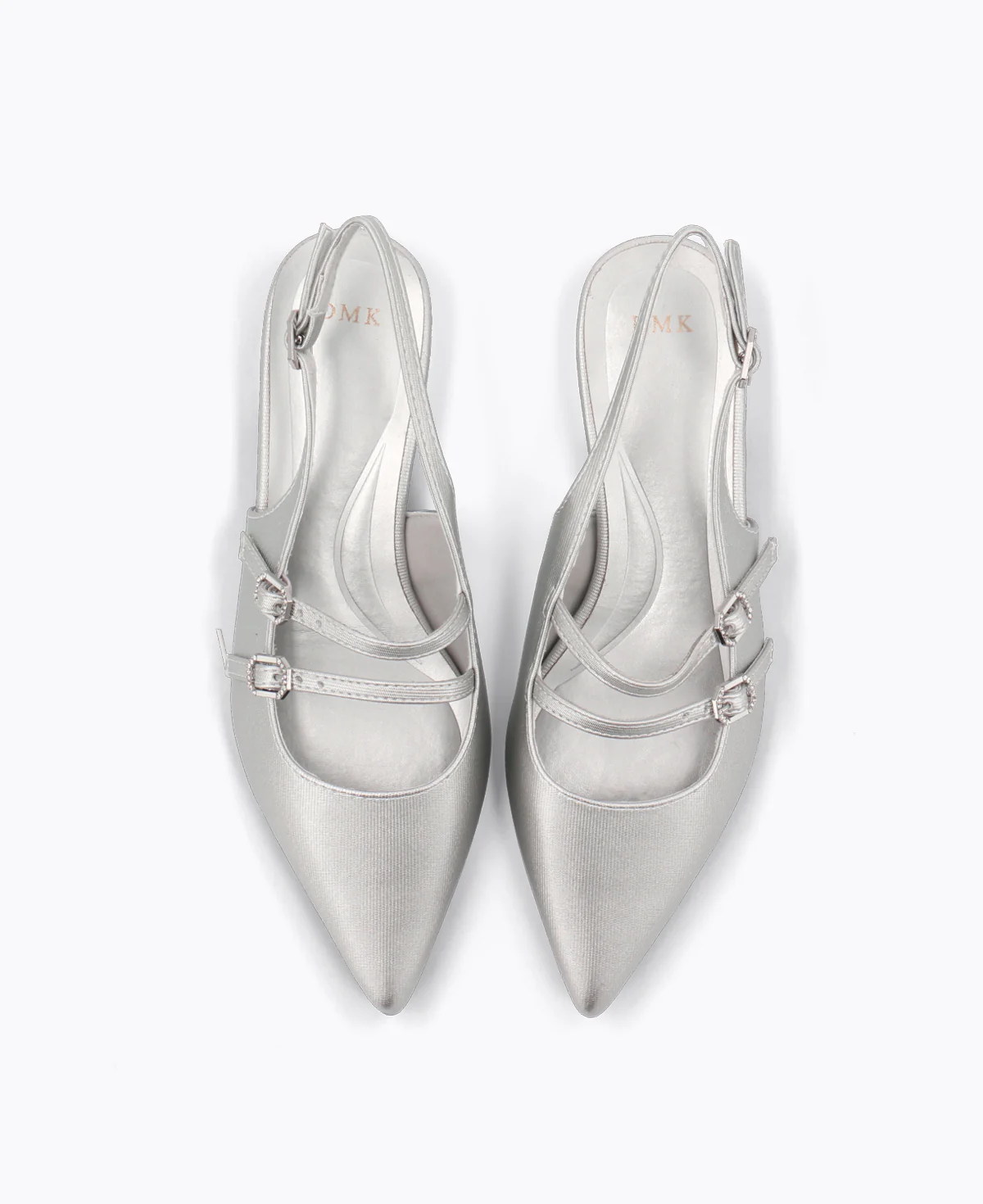 Inca Slingback Mary Jane Flats - Silver - Image 4