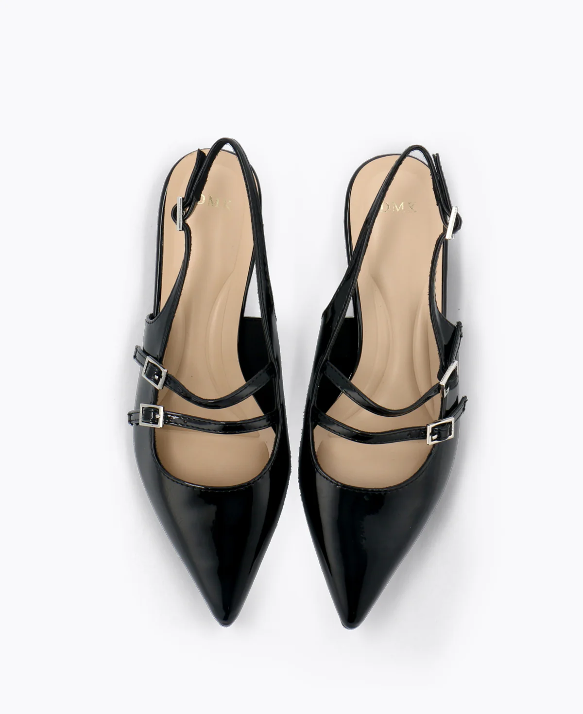 Inca Slingback Mary Jane Flats V2 - Black - Image 4