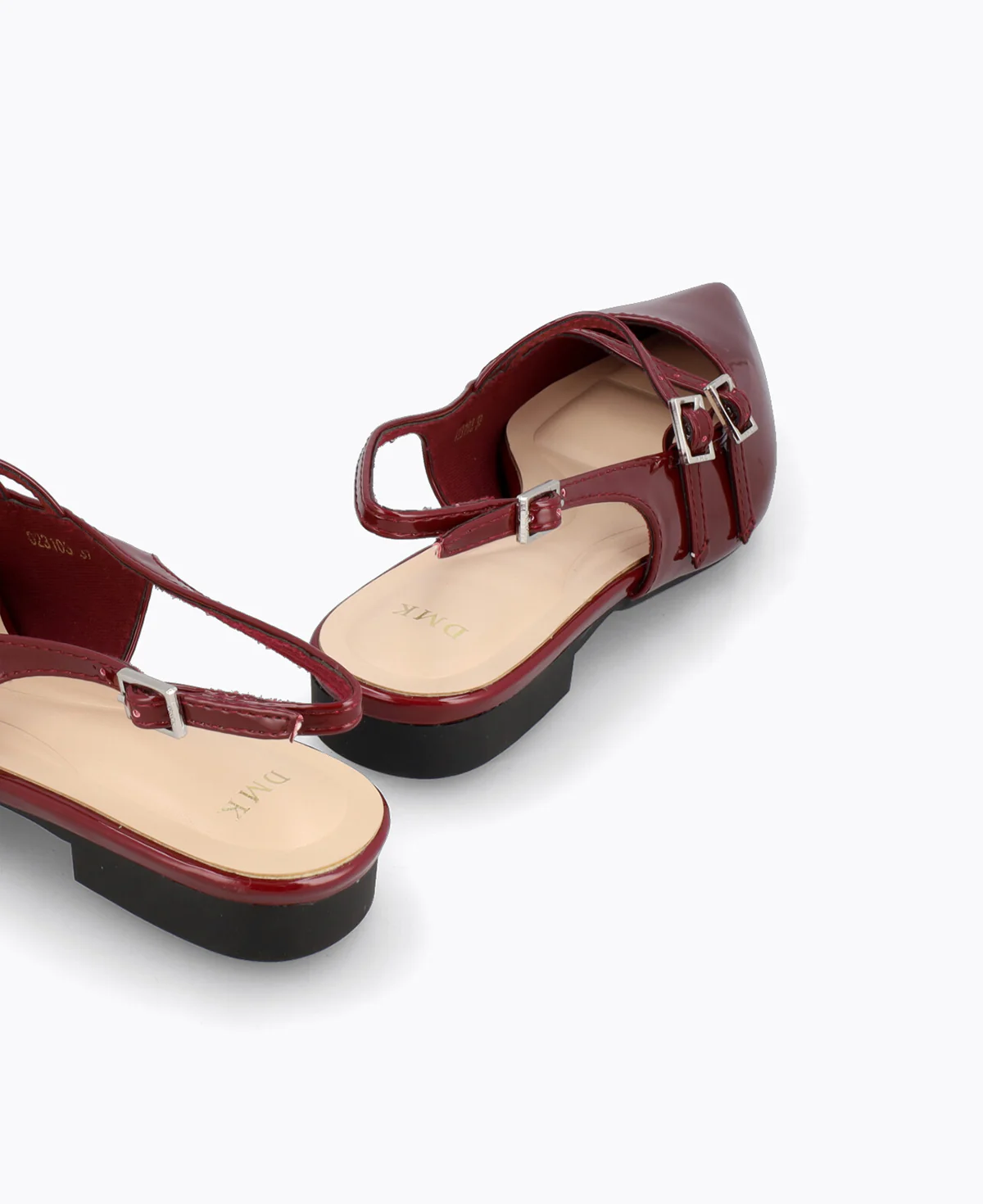 Inca Slingback Mary Jane Flats V2 - Maroon - Image 3