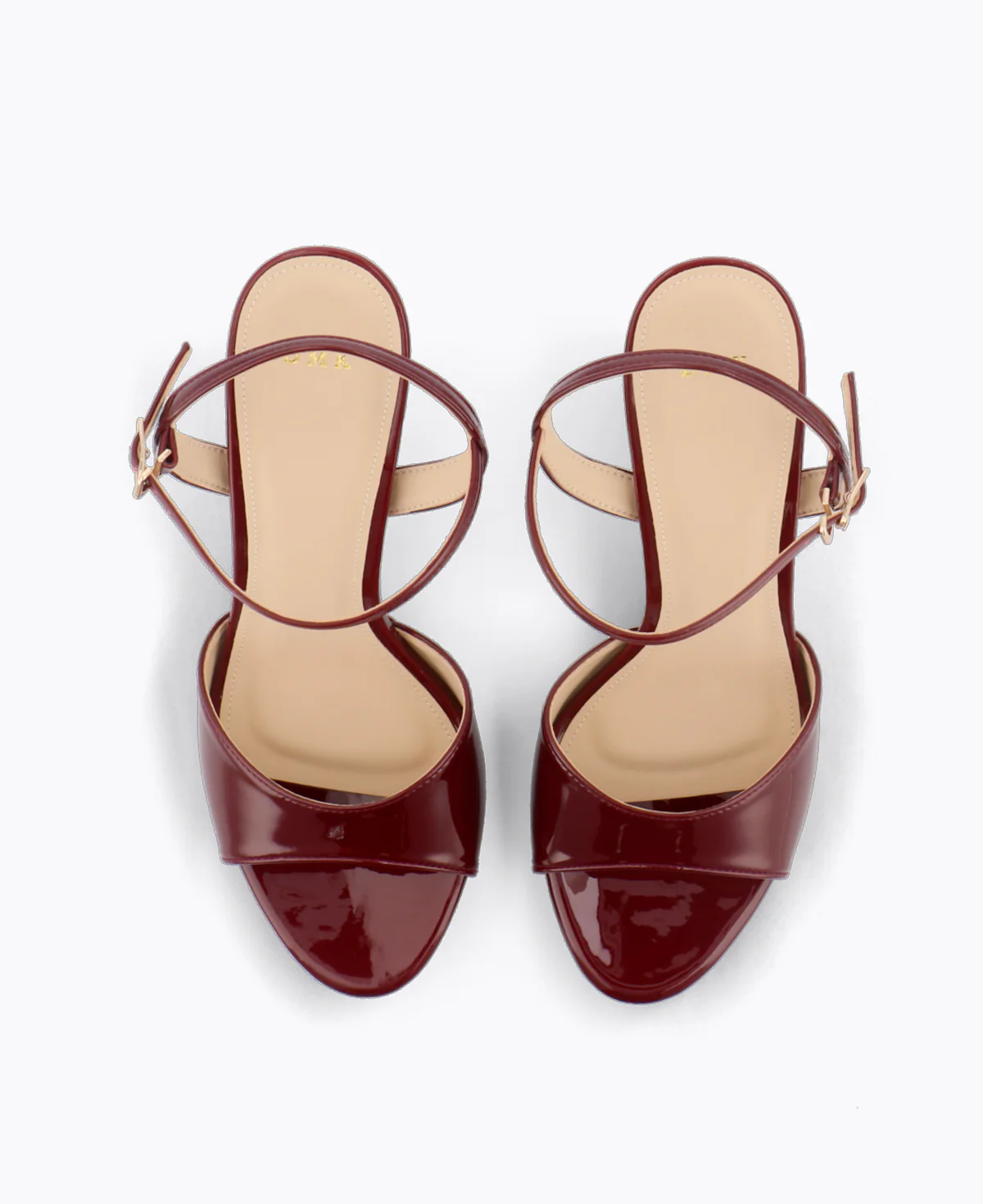 Isadora Platform Heel Sandals - Maroon - Image 4