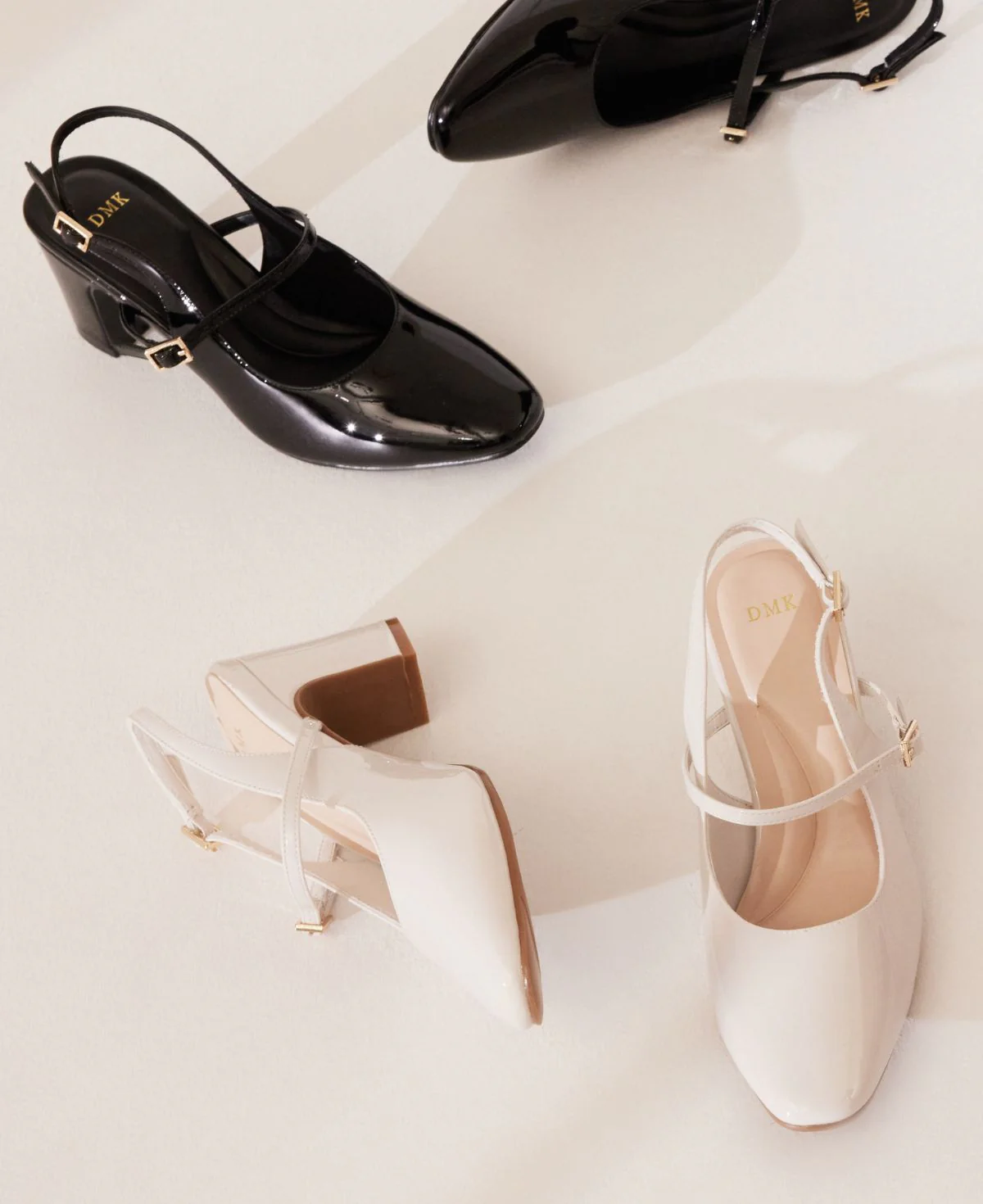 Lena Slingback Mary Janes - Beige - Image 2