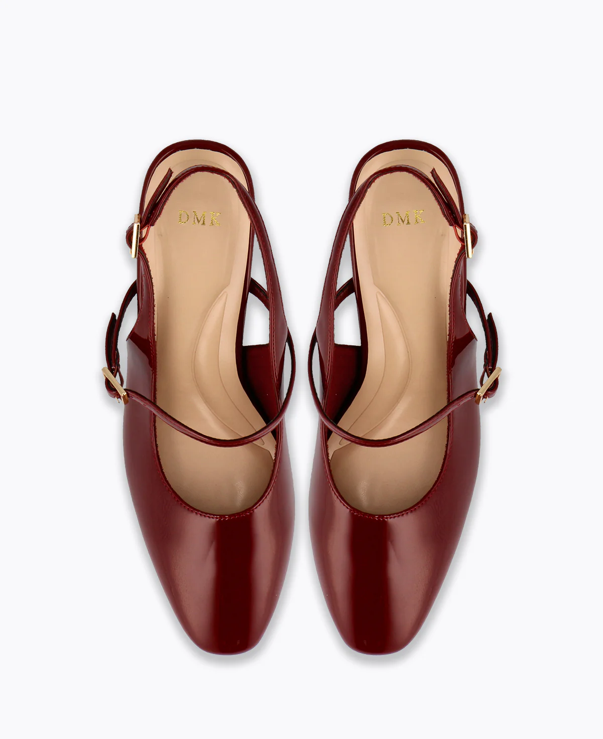 Lena Slingback Mary Janes - Maroon - Image 5