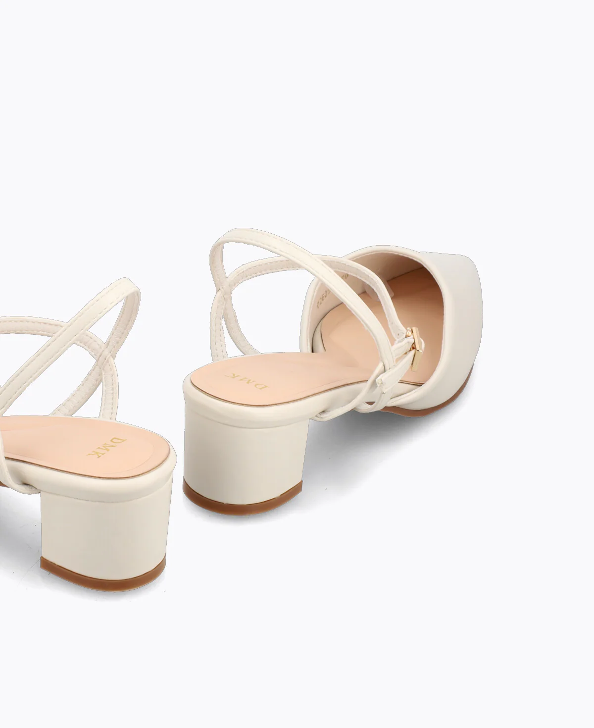 Mabel Block Heel Pumps - Beige - Image 3