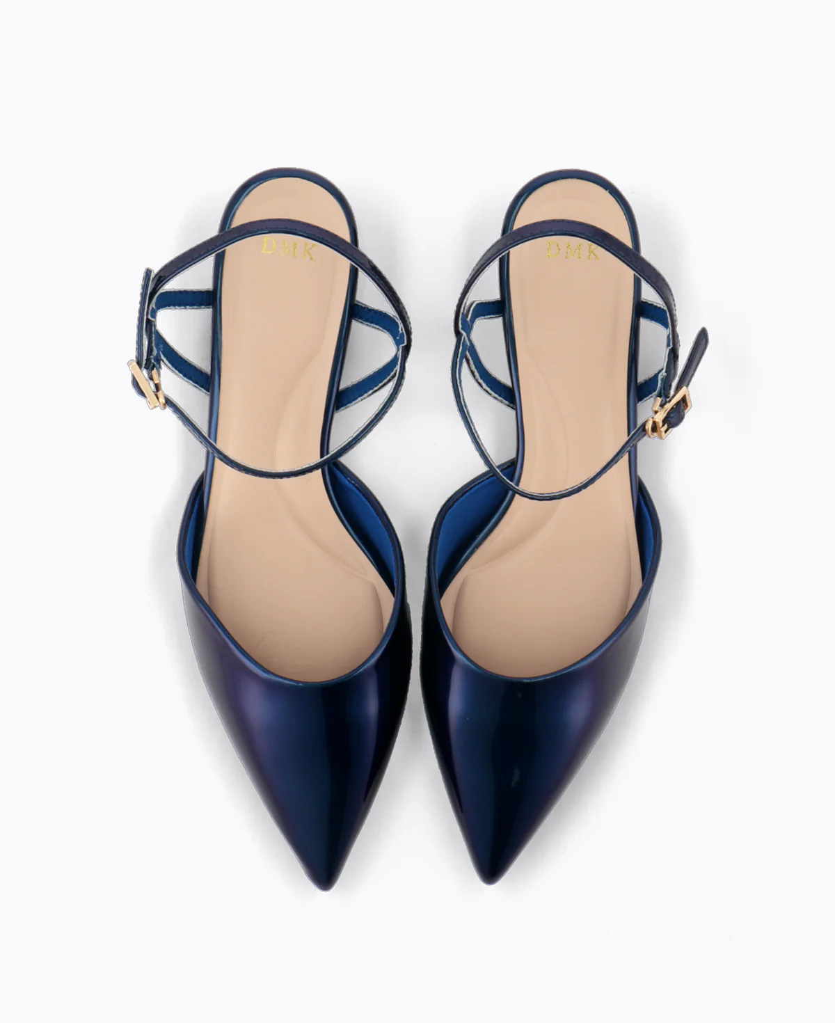 Mabel Block Heel Pumps - Blue - Image 4