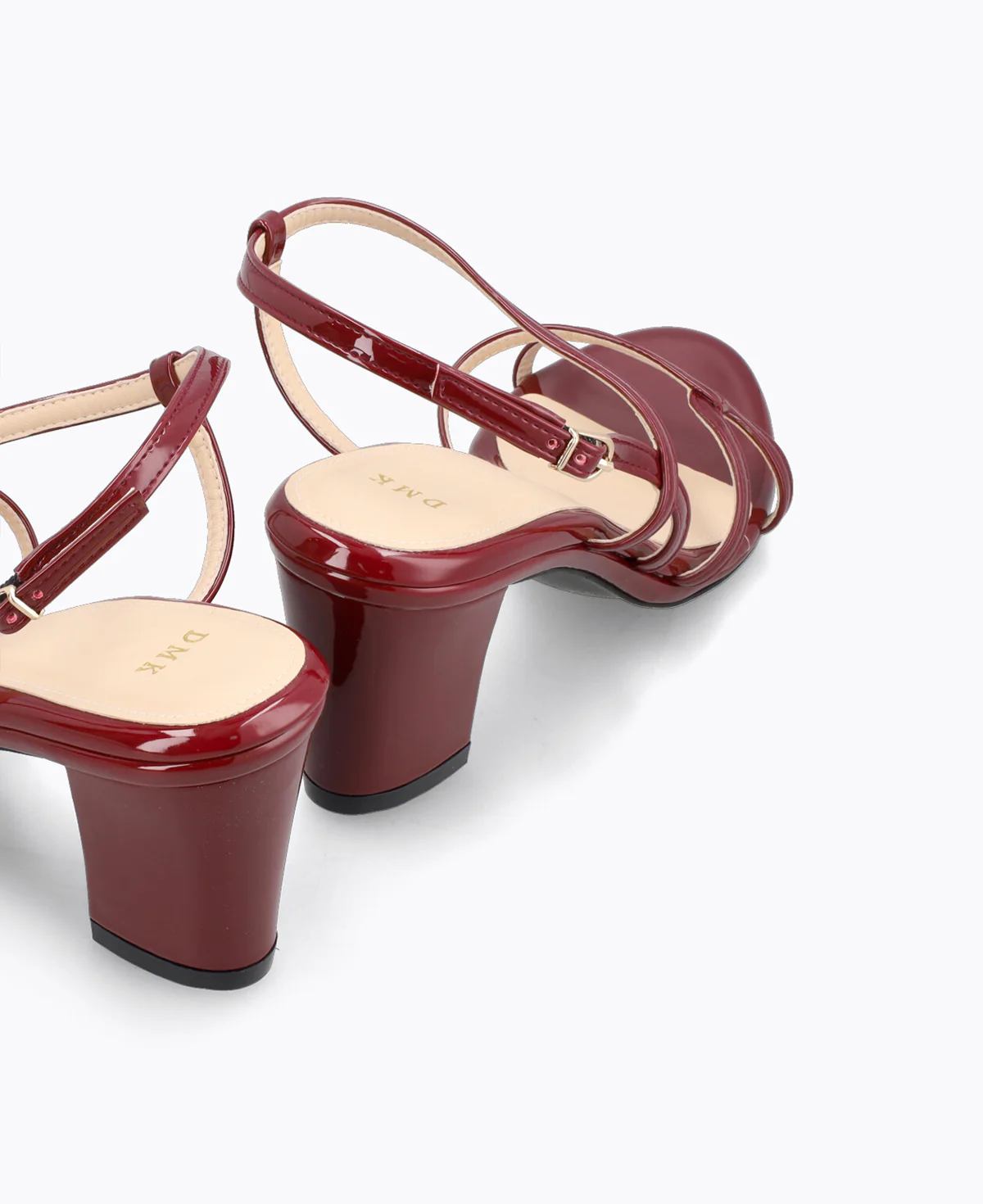 Marisol Strappy Heel Sandals - Maroon - Image 3