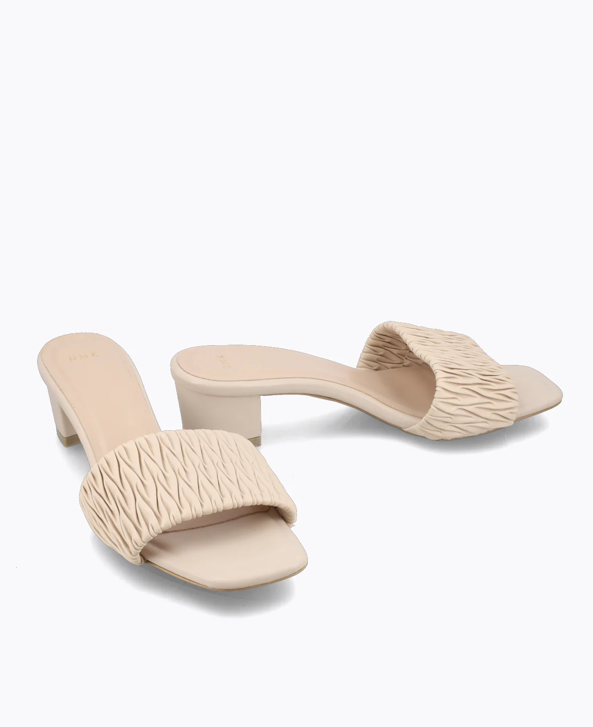 Mathilda Slip-On Heel Sandals - Beige - Image 2