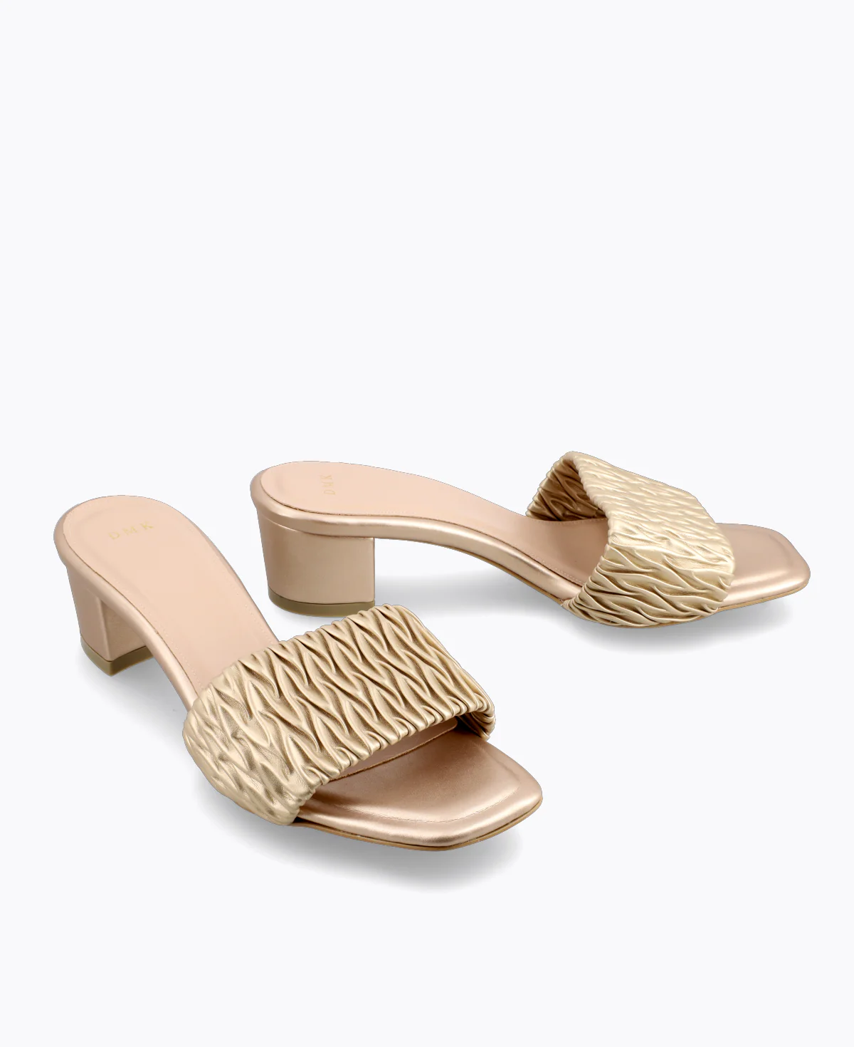 Mathilda Slip-On Heel Sandals - Gold - Image 2