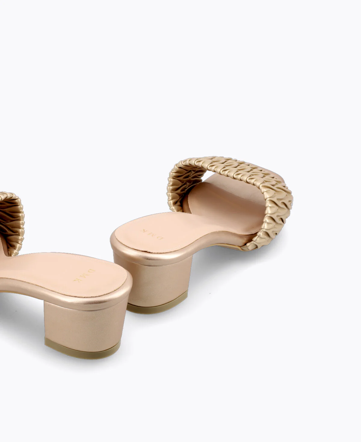 Mathilda Slip-On Heel Sandals - Gold - Image 3