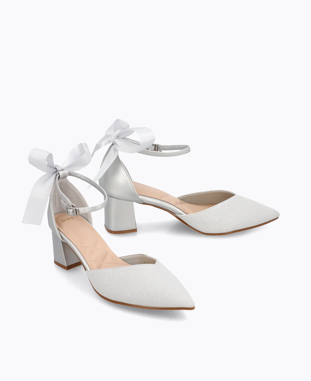 Meredith Bow Heel Pumps - Silver - Image 2