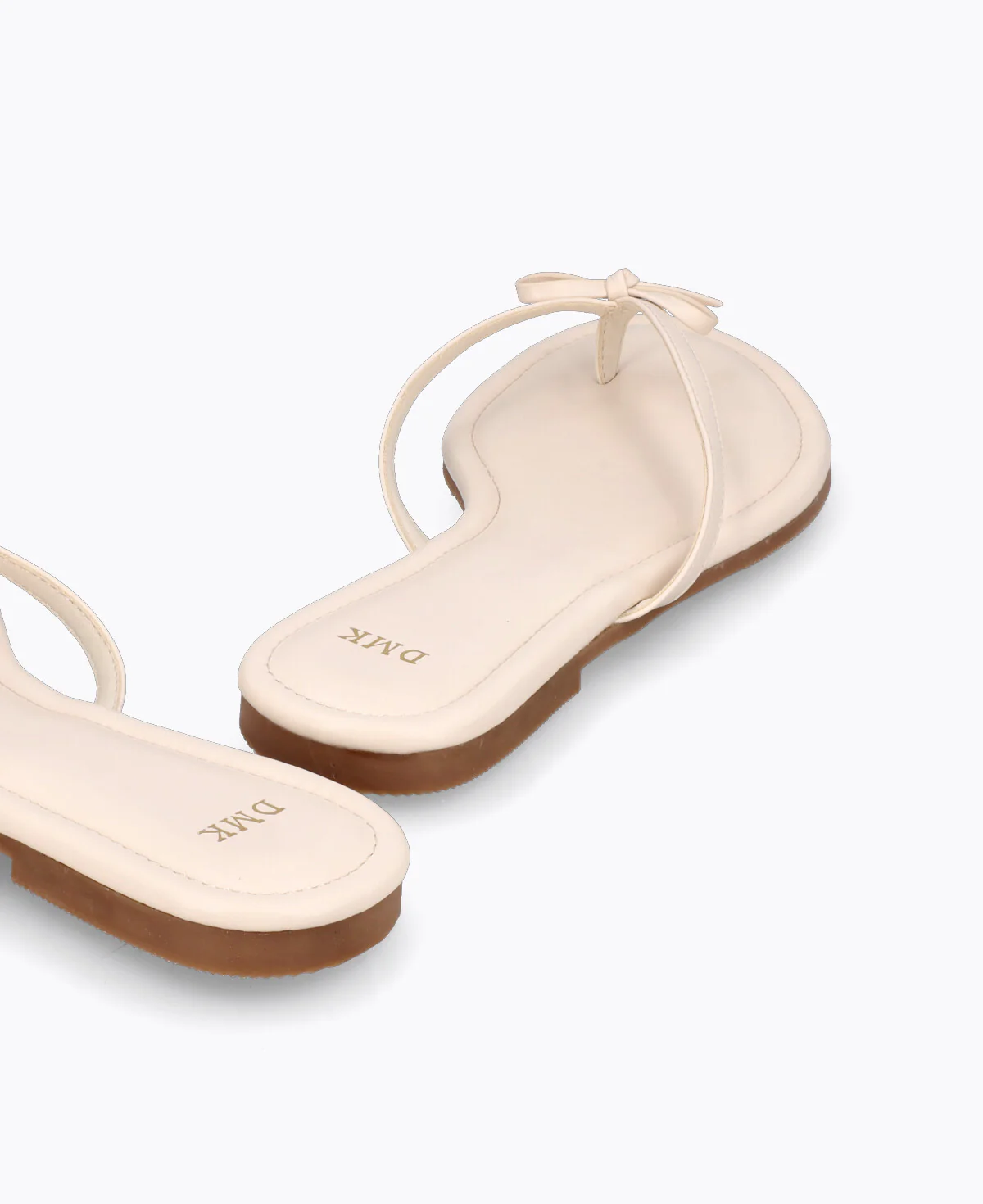 Mio Bow Flat Sandals - Beige - Image 3