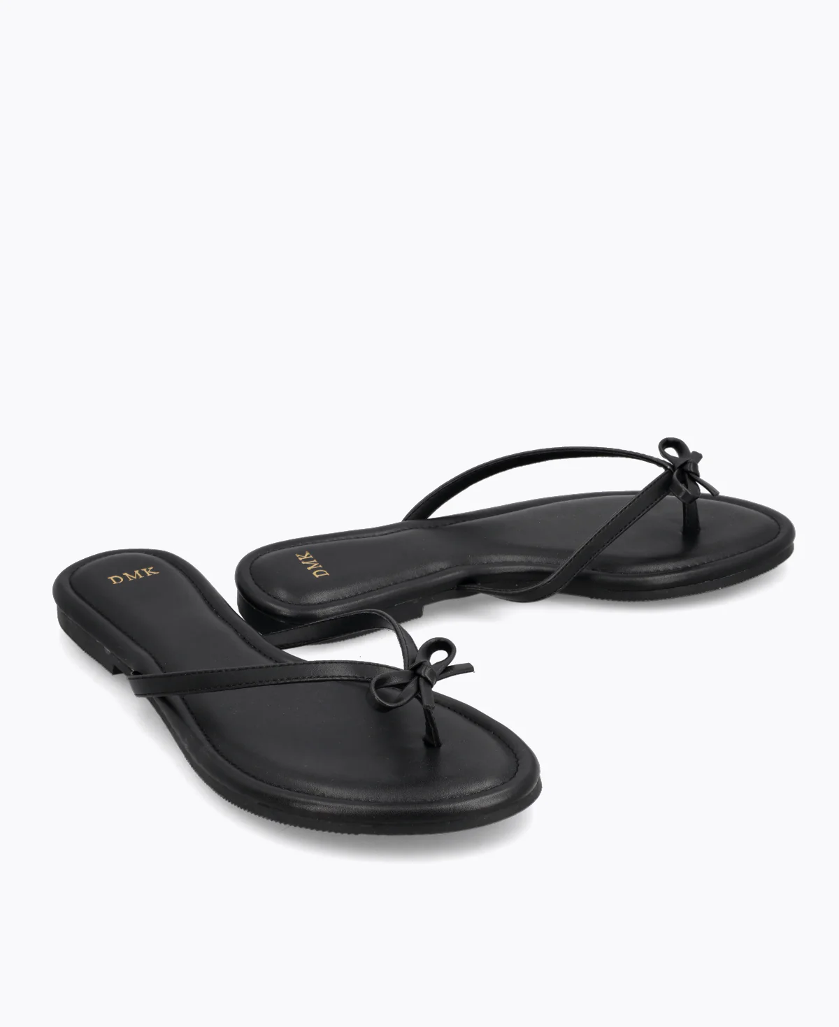 Mio Bow Flat Sandals - Black - Image 2