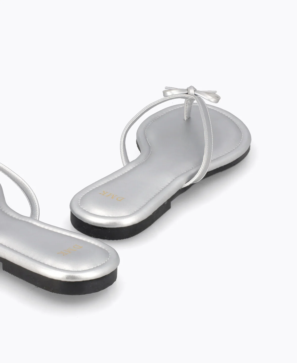 Mio Bow Flat Sandals - Silver - Image 3