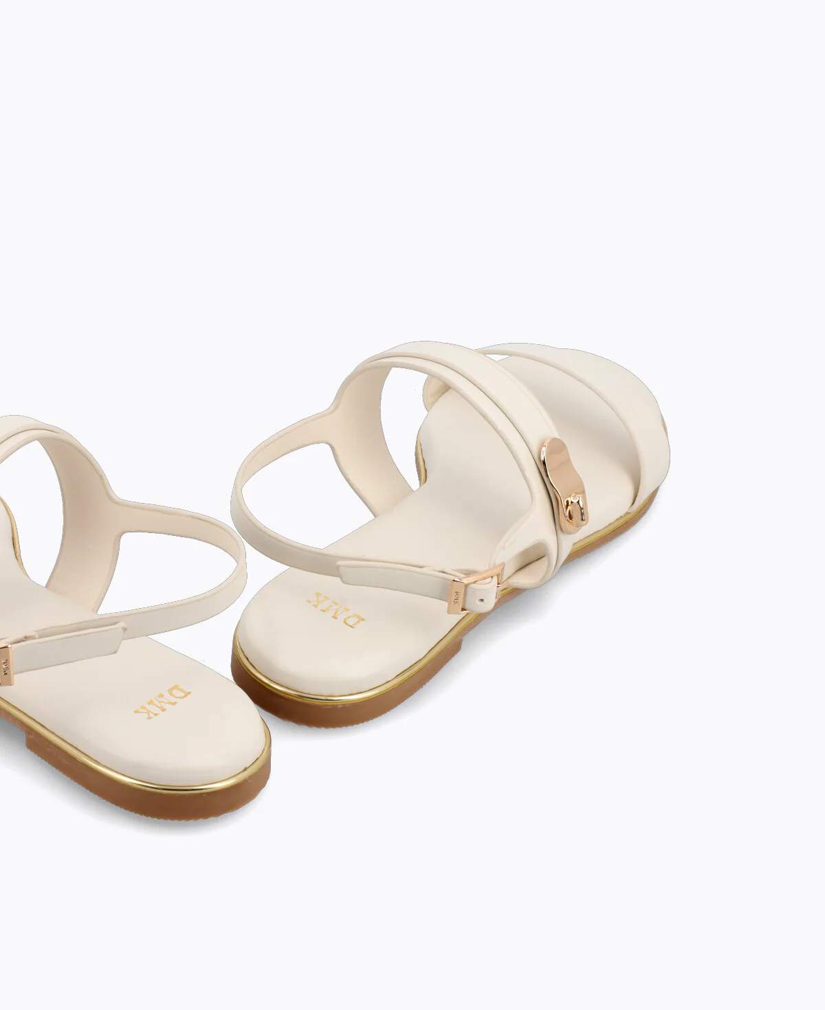 Nola Strappy Flat Sandals - Beige - Image 3