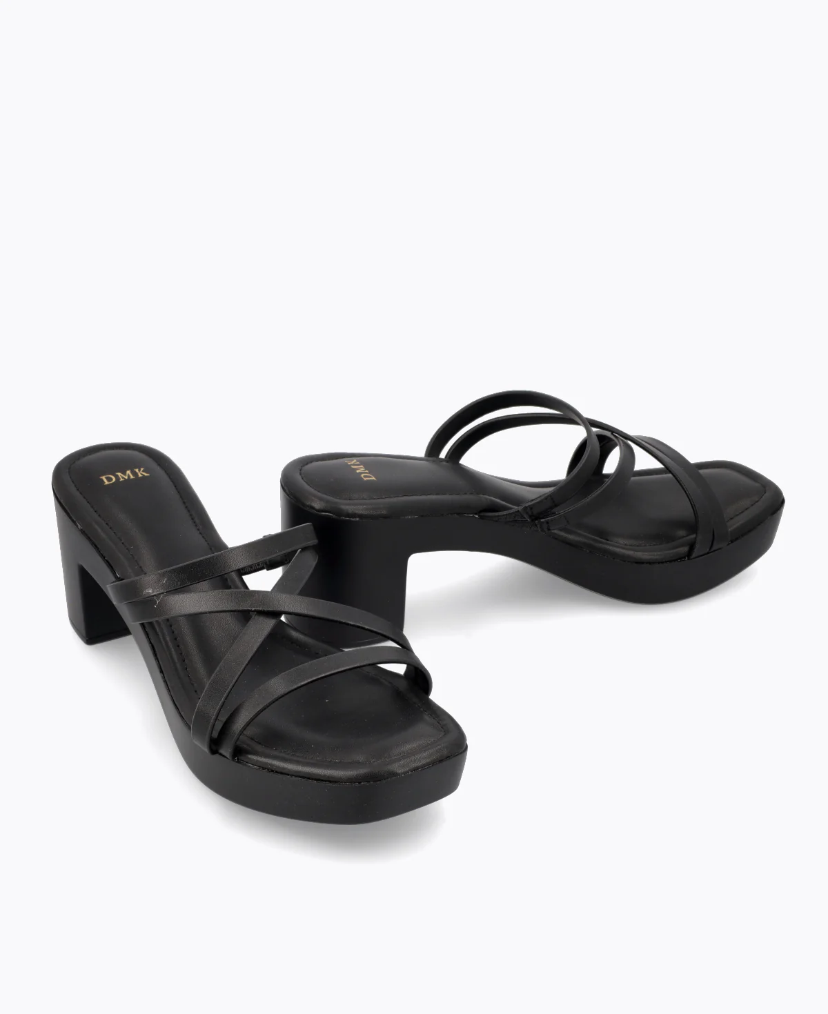 Polly Platform Heel Sandals - Black - Image 2