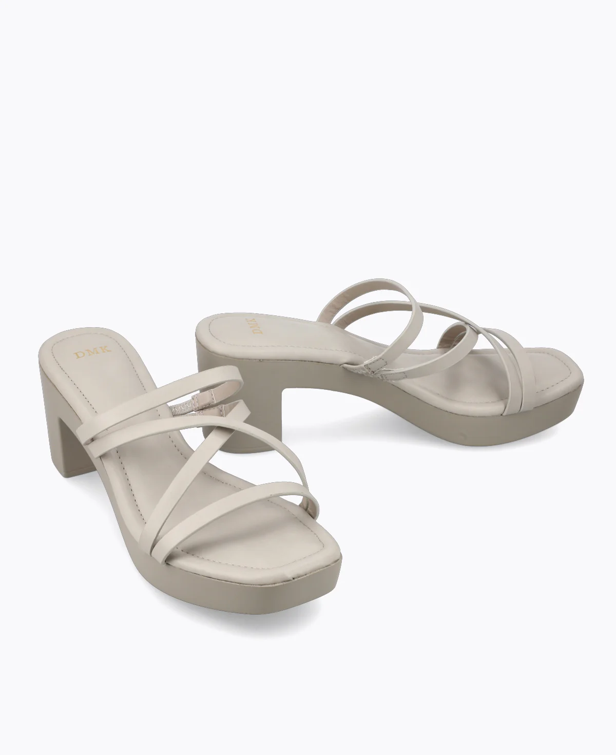 Polly Platform Heel Sandals - Grey - Image 2