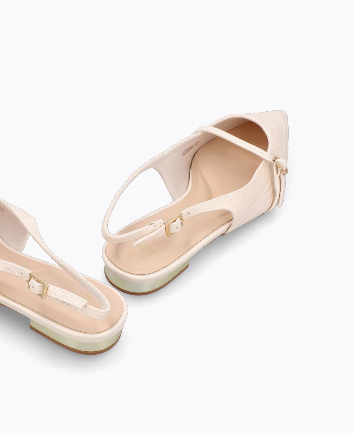 Raelyn Slingback Flat Pumps - Beige - Image 3