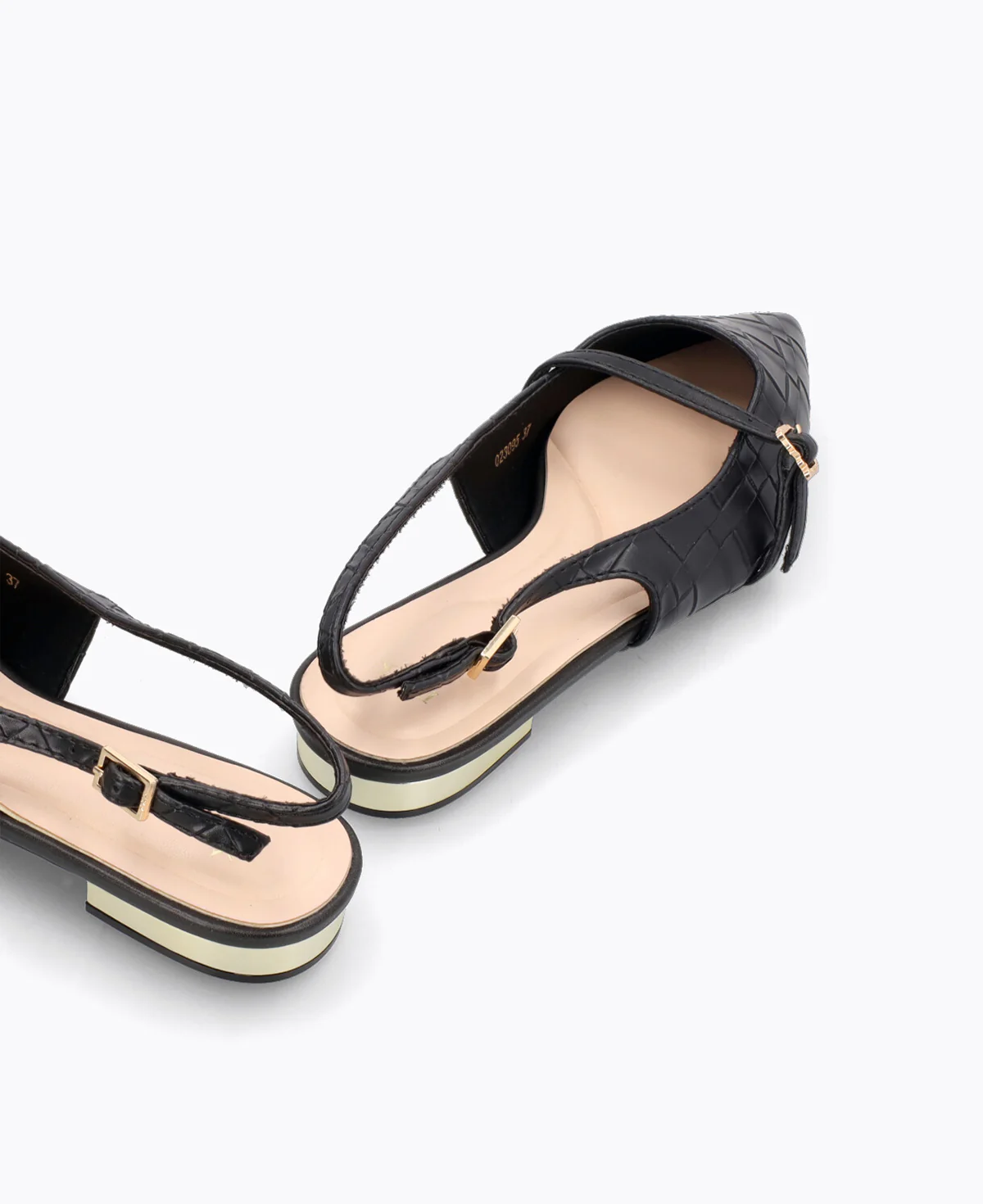 Raelyn Slingback Flat Pumps - Black - Image 3
