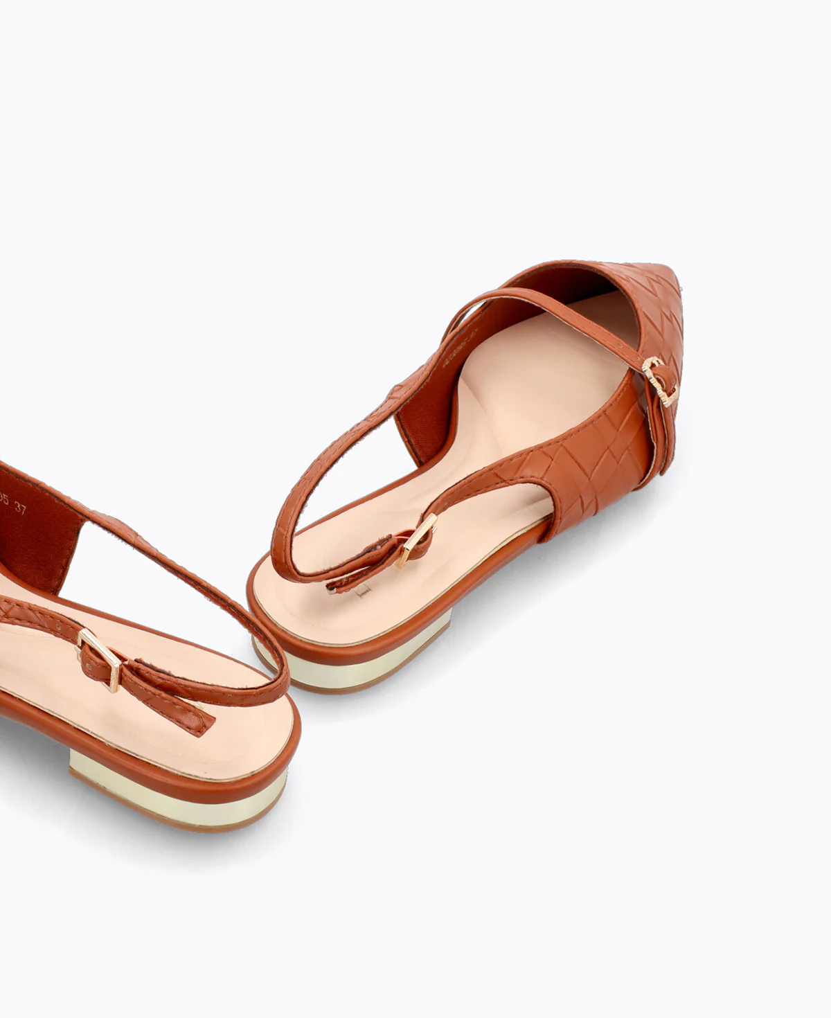 Raelyn Slingback Flat Pumps - Brown - Image 3