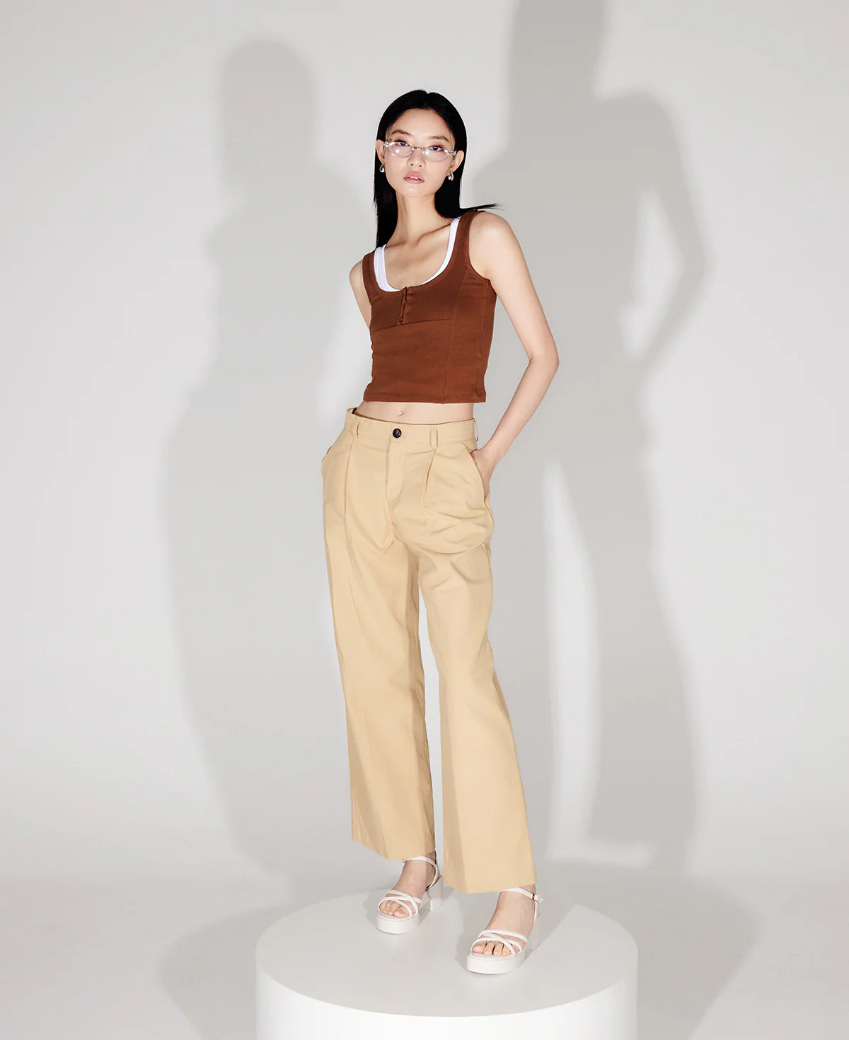 Reyna Platform Heel Sandals - Beige - Image 2