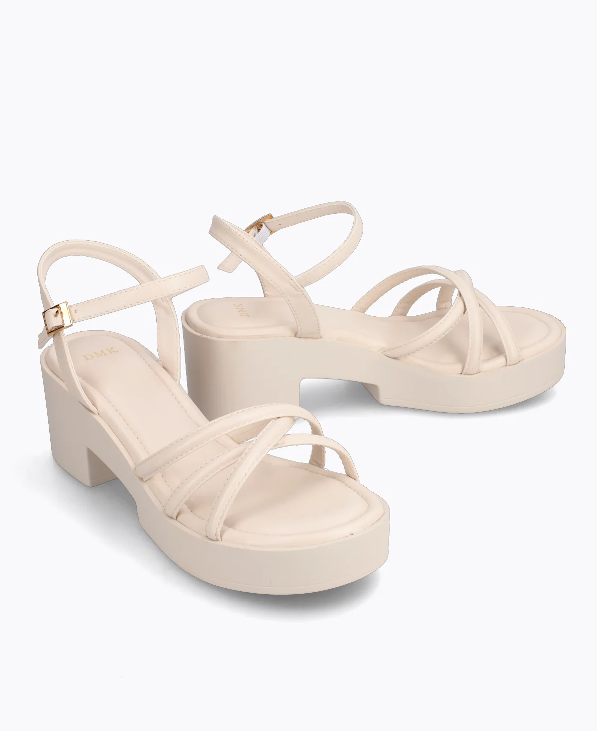 Reyna Platform Heel Sandals - Beige - Image 3