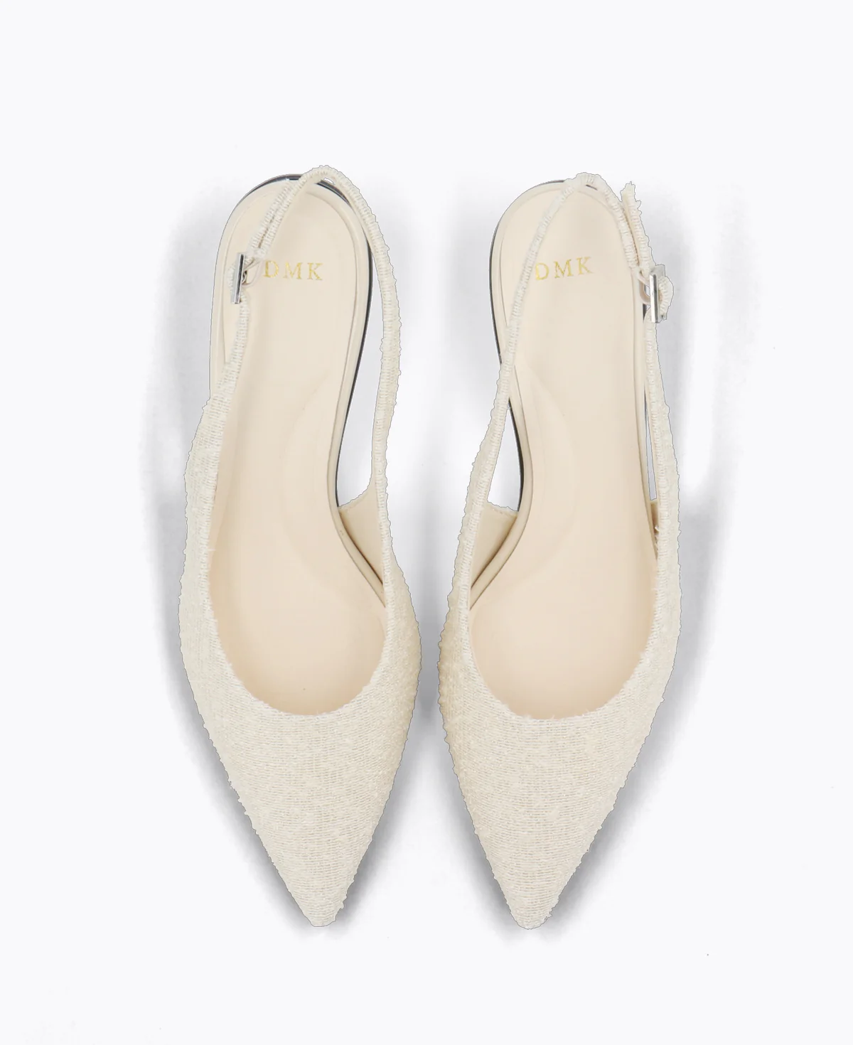Rosalie Slingback Heel Pumps - Beige (Tweed) - Image 4