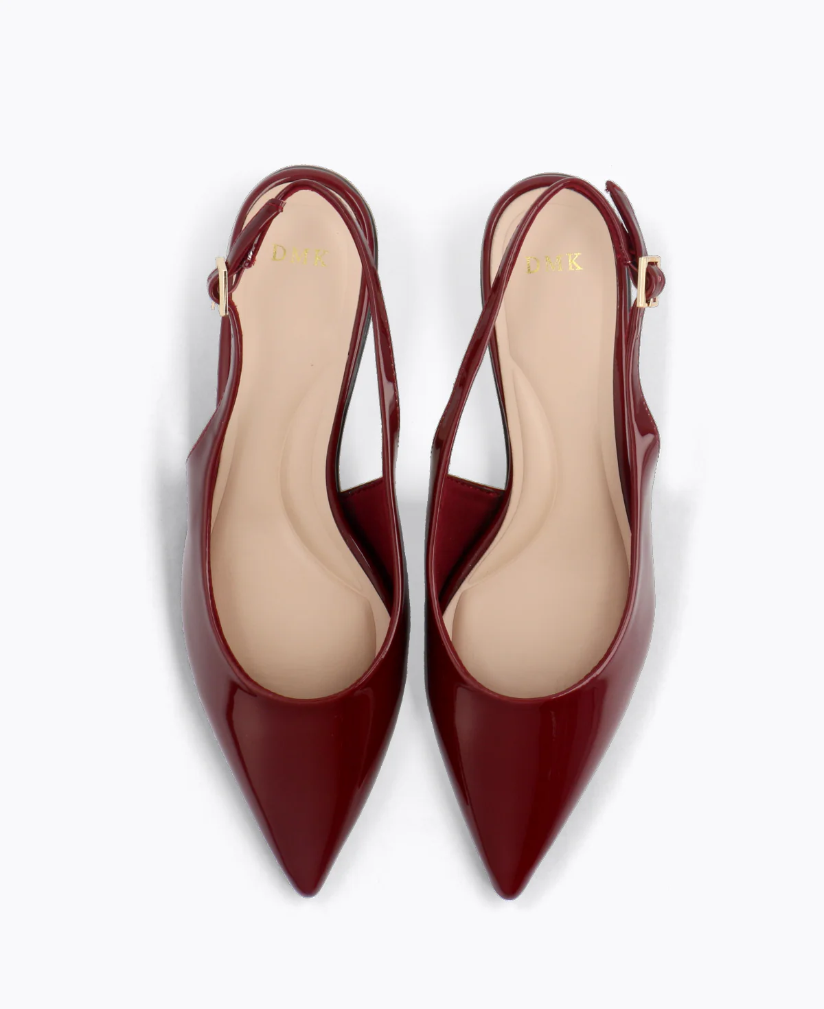 Rosalie Slingback Heel Pumps - Maroon - Image 4