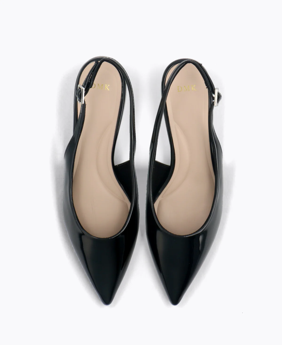 Rosalie Slingback Heel Pumps - Black (Patent/Glossy) - Image 4