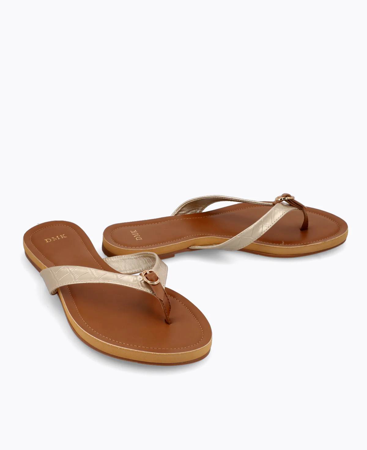 Sabine Flat Sandals - Gold - Image 2