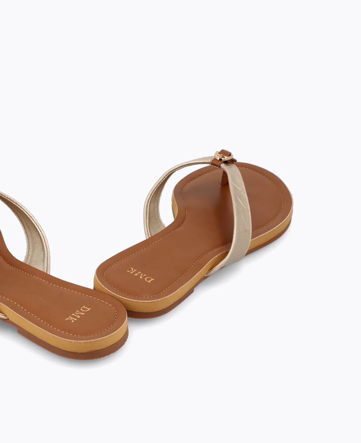 Sabine Flat Sandals - Gold - Image 3