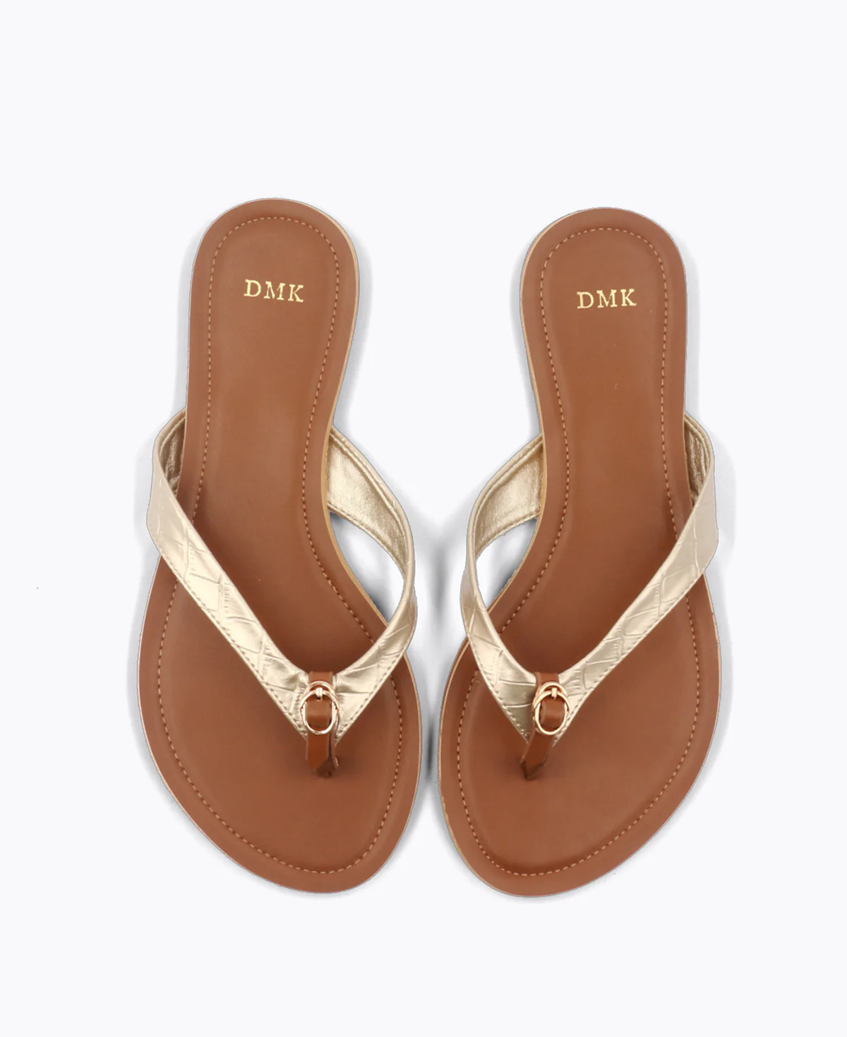 Sabine Flat Sandals - Gold - Image 4