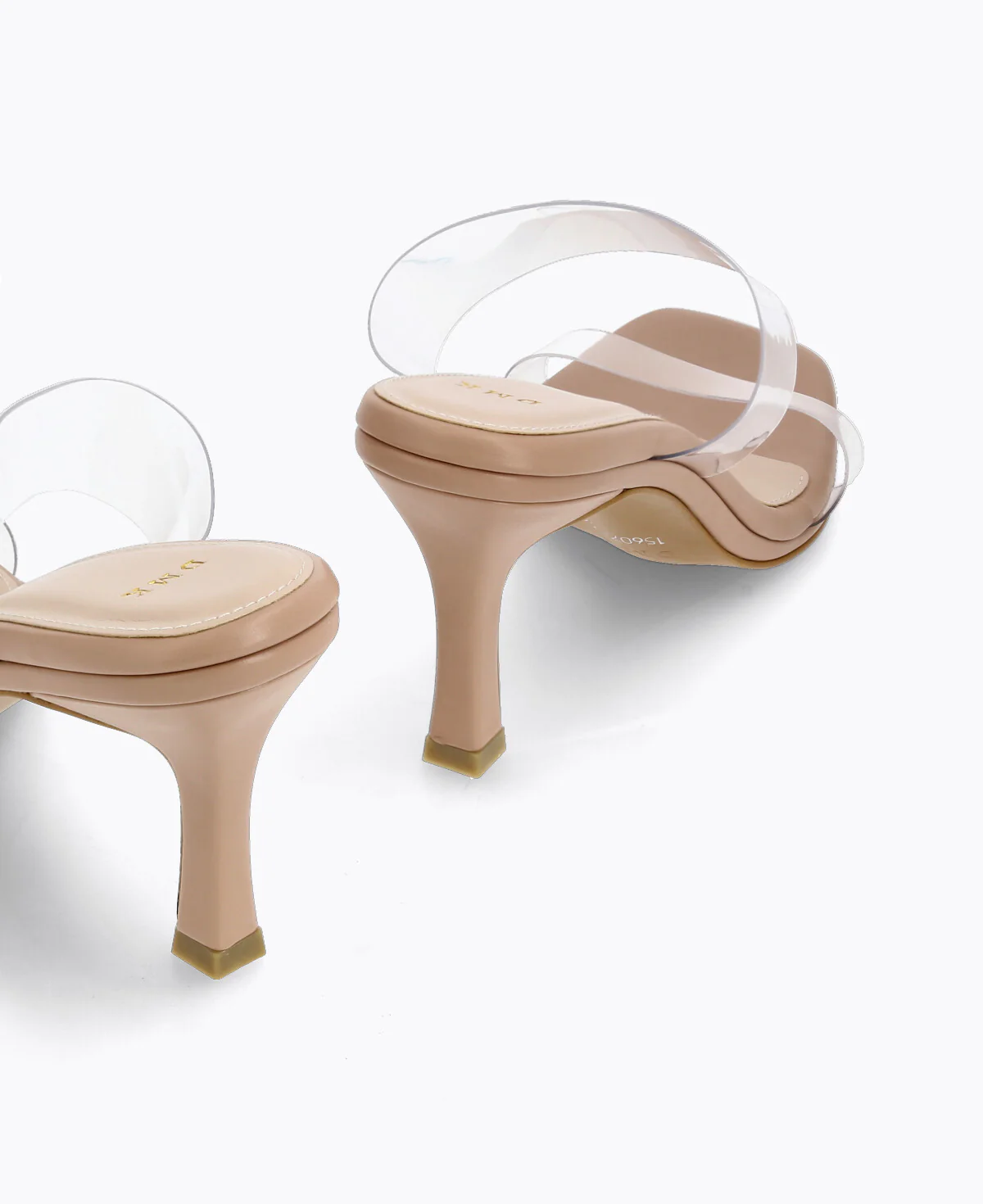 Skye Transparent Heel Sandals - Nude Pink - Image 3